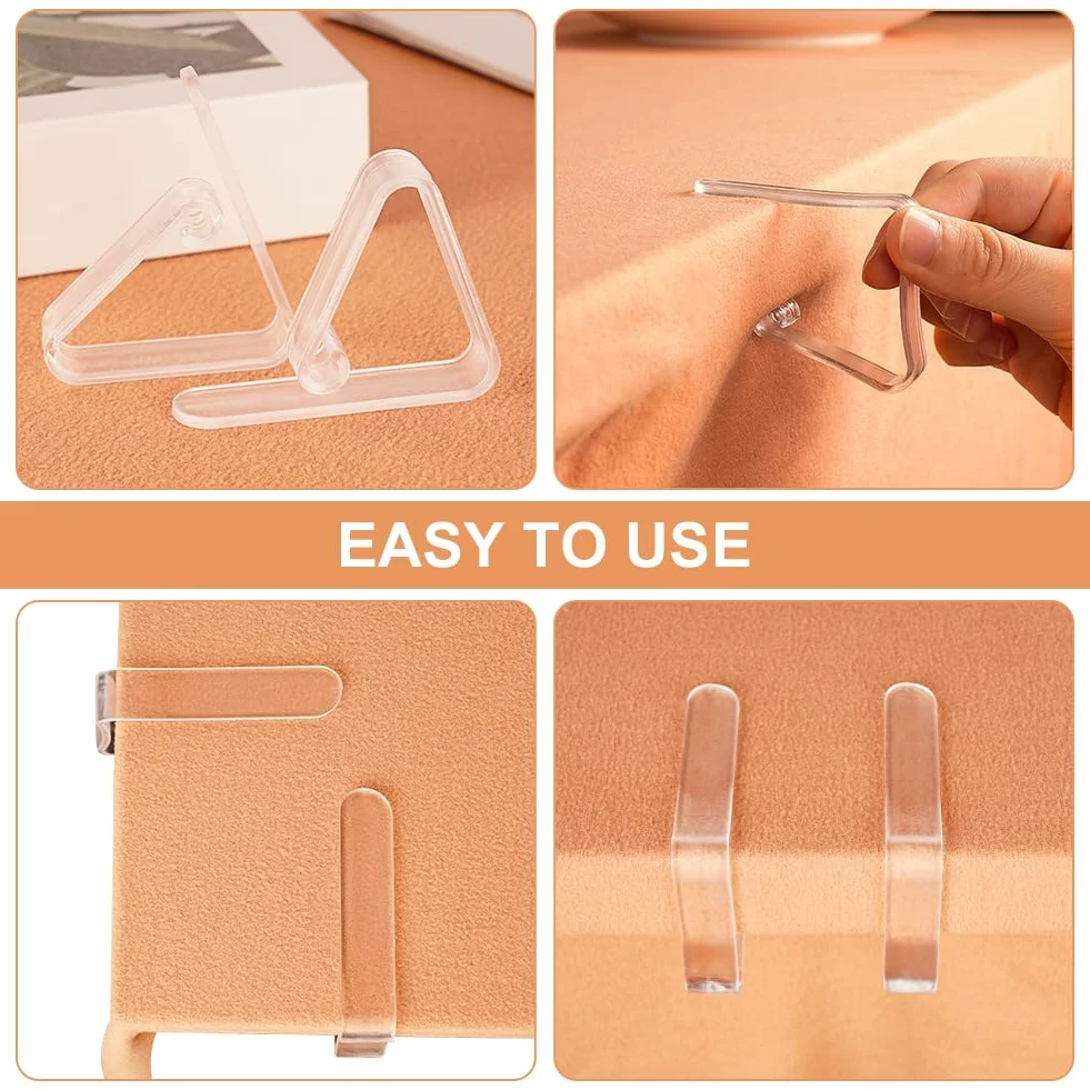 AUAUY 27pz Fermagli Tovaglia Plastica, Trasparenti Clip per Tovaglie da Picnic Ferma Tovaglia Plastica per Tabella Natale Casa Festa di per Interni ed Esterni Campeggio