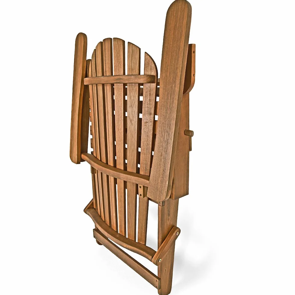 Casaria Sedia Prendisole Adirondack Inlc. Poggiapiedi Legno Acacia Sdraio Mare Pieghevole Giardino