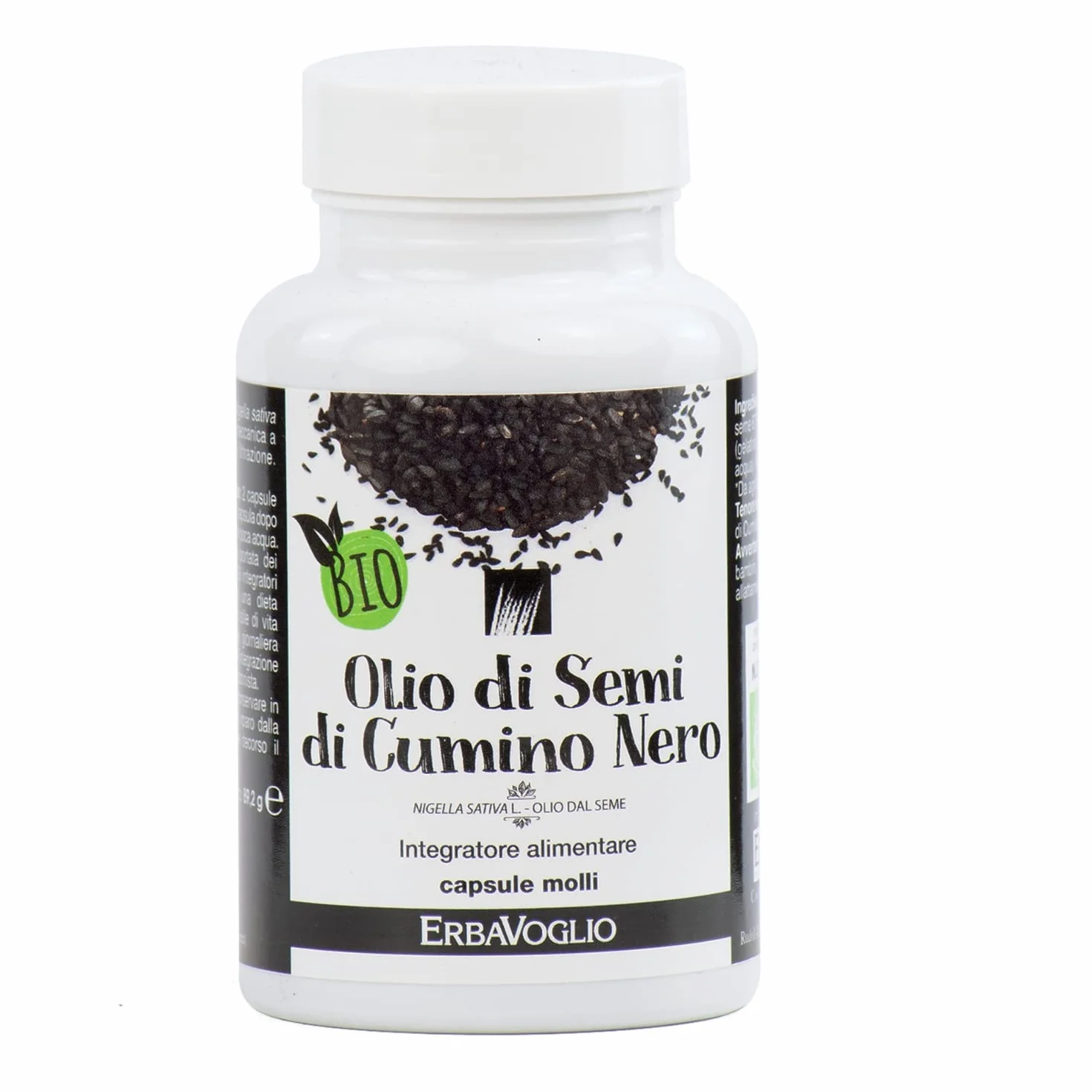 Erbavoglio Perle di Olio di Cumino Nero Bio - 90 gr