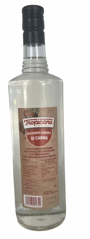 Zeus Party Bottiglia da 1Lt di Zucchero di Canna Liquido Tropicana Ideale per Cocktails e Drink