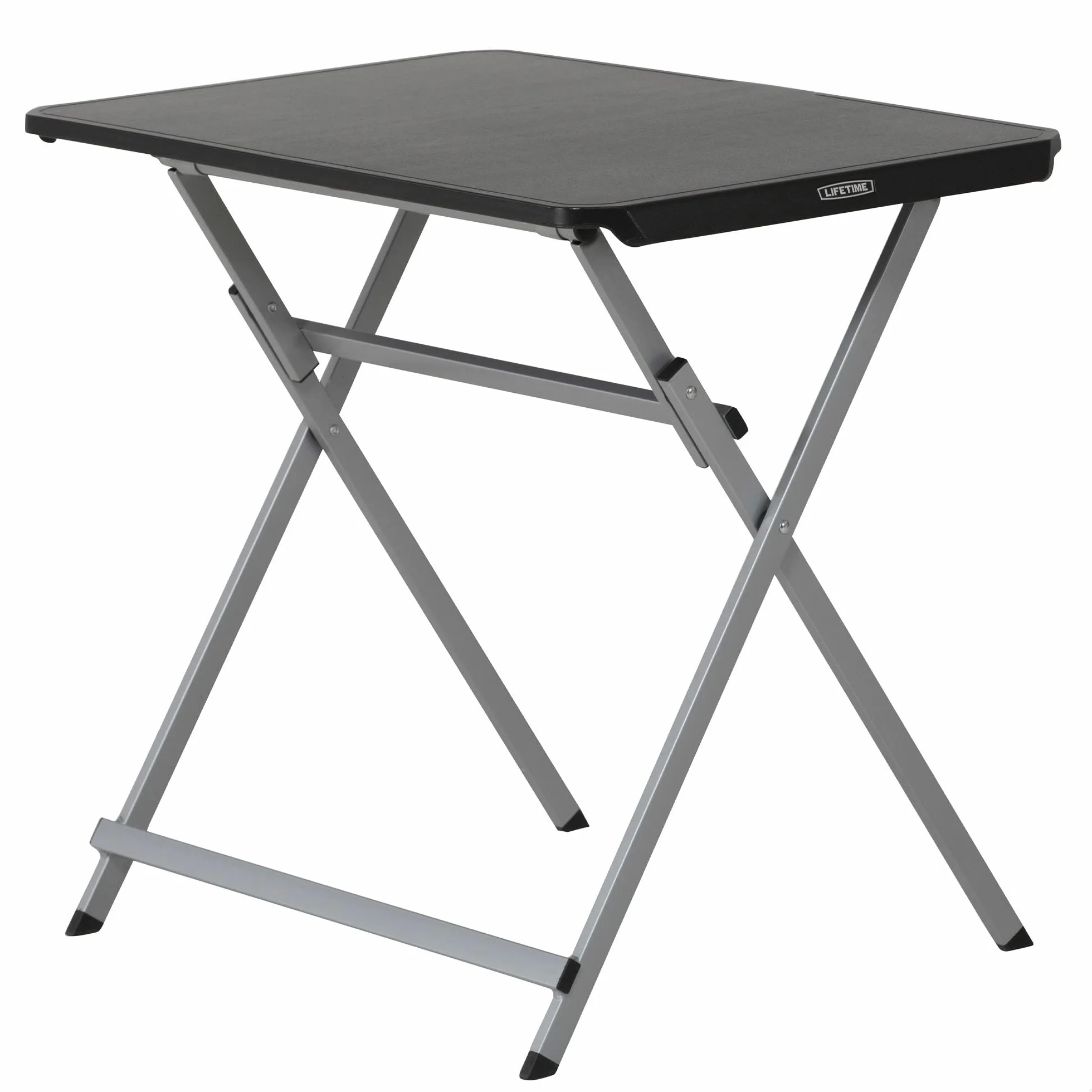 Lifetime 92210 - Tavolino pieghevole nero | Il tavolo pieghevole portatile misura 75x50,5, altezza 66 cm | Include maniglia per un facile trasporto | Facile da riporre | Forte e leggero