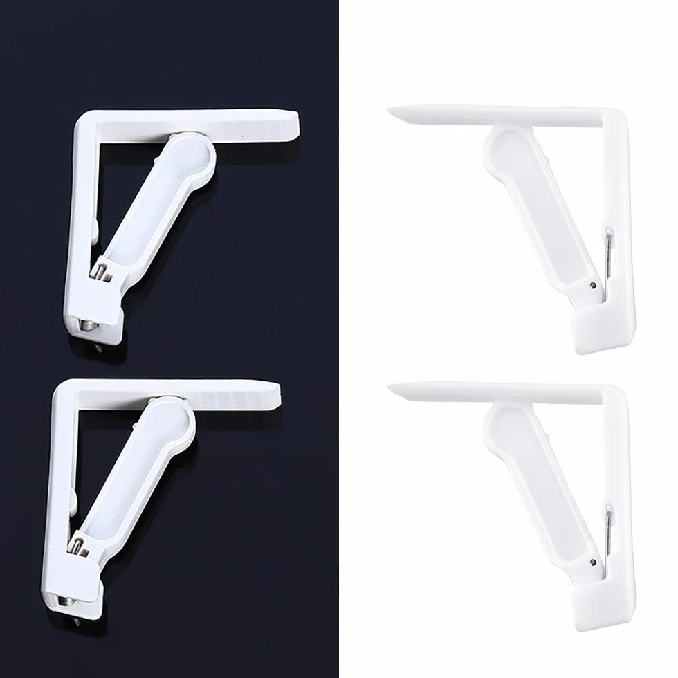 4 mollette per tovaglia, clip in plastica bianca, morsetto alto regolabile, spessore tavolo max circa 4,5 cm, fermaglio per tovaglia per giardino, picnic, feste, cucina e ristorante. 5,8 x 5,8 x 1,5