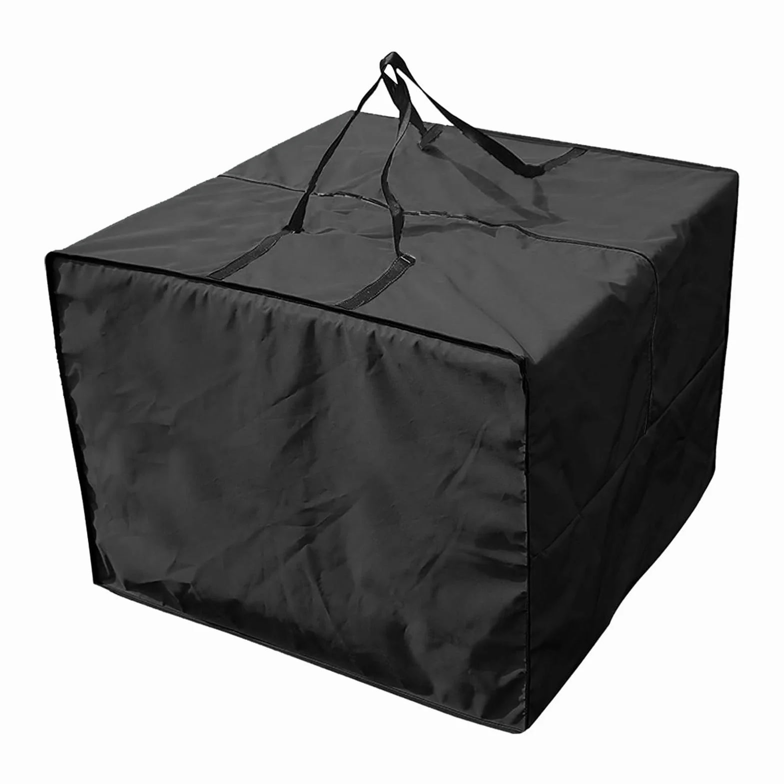 Kaxenig Custodia Impermeabile per Cuscini da Esterni, Tessuto Oxford 210D, Resistente all'Acqua, Nero, 81 cm x 81 cm x 61 cm