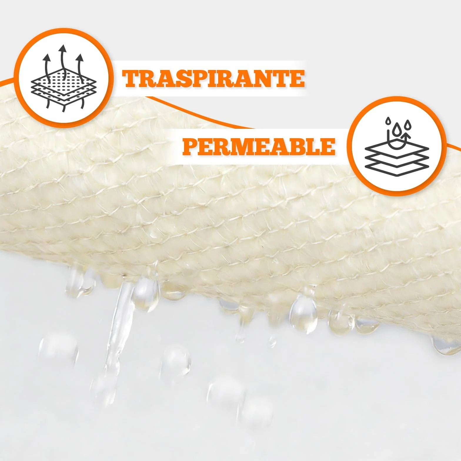 Tenda A Vela 2.5x3m Rettangolare Vela Ombreggiante 185gsm HDPE Traspirante Protezione Raggi UV 95% per Esterno Giardino terrazza, Crema