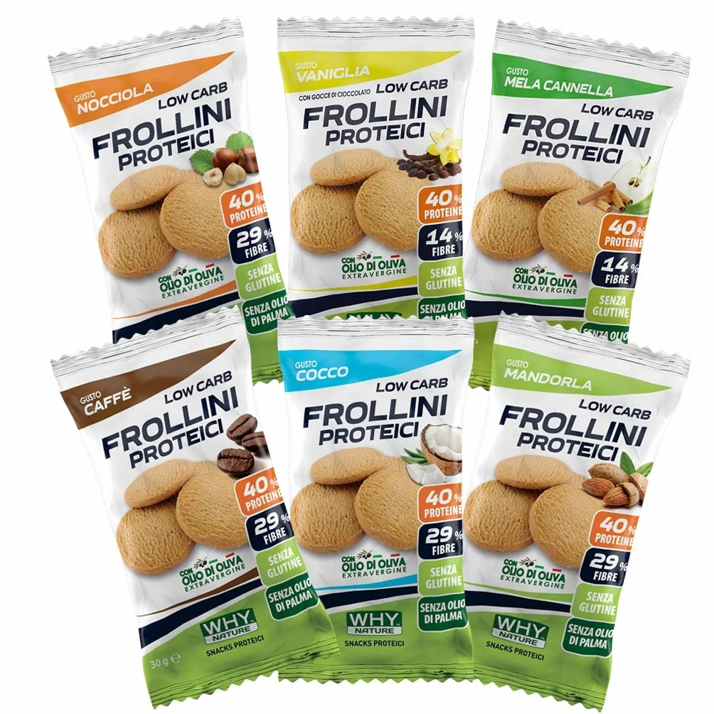 Box da 25Pz. Frollini Proteici 30g SENZA GLUTINE Why Nature (Nocciola)