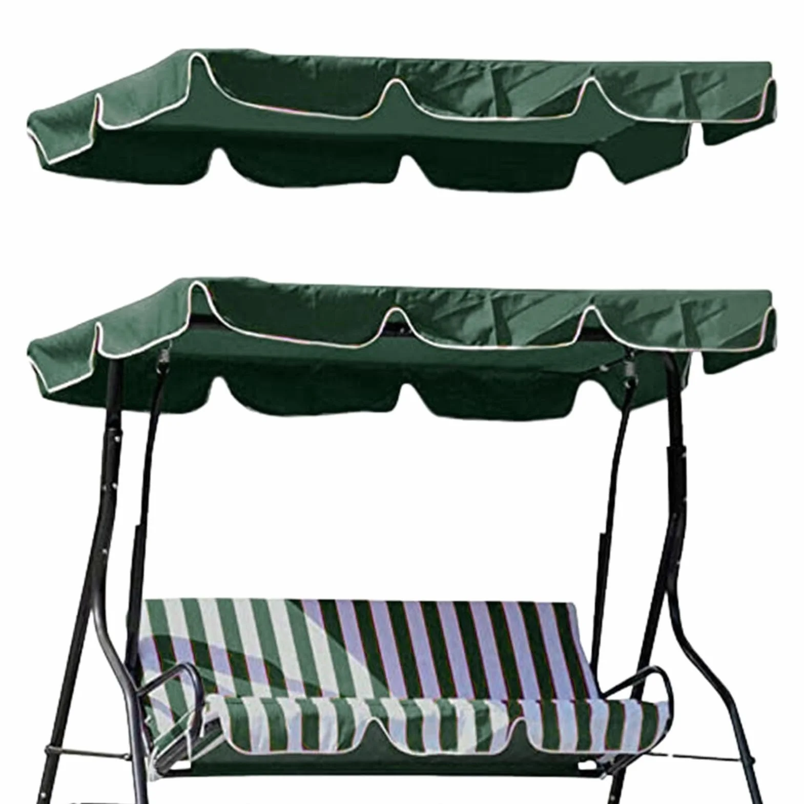 Baldacchino per dondolo da portico, copertura di ricambio impermeabile, copertura per dondolo da giardino, copertura per parasole di ricambio, copertura lavabile per mobili parco, portico da giardino