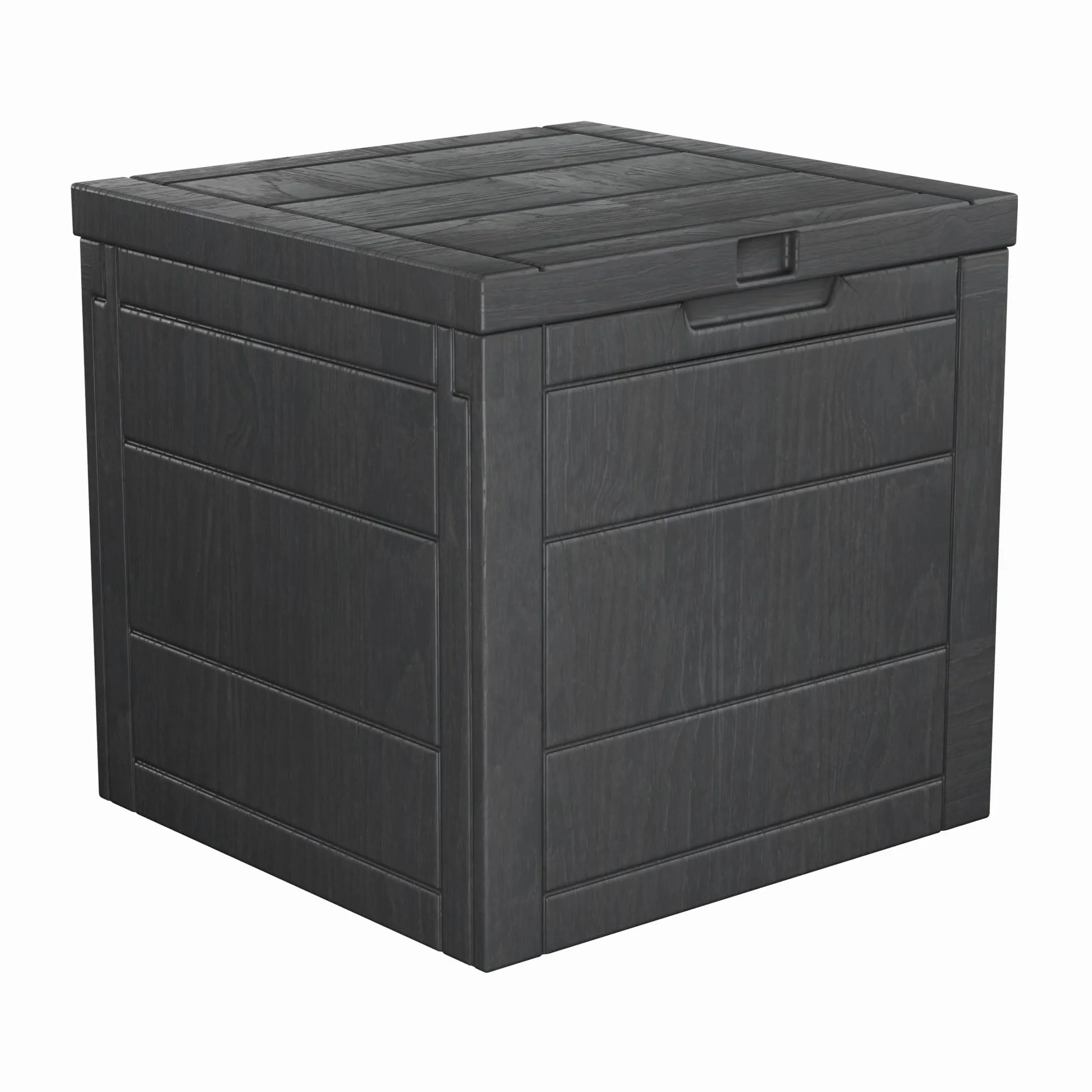 FRANKYSTAR® Neo 35 - Baule Portaoggetti da Giardino 54x53x56 cm Contenitore Lucchettabile in Resina Antracite