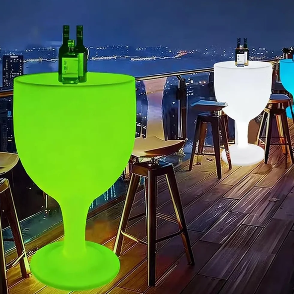 Tavolo da cocktail a LED con luci RGB che cambiano colore e telecomando per intrattenimento e illuminazione d'atmosfera per feste