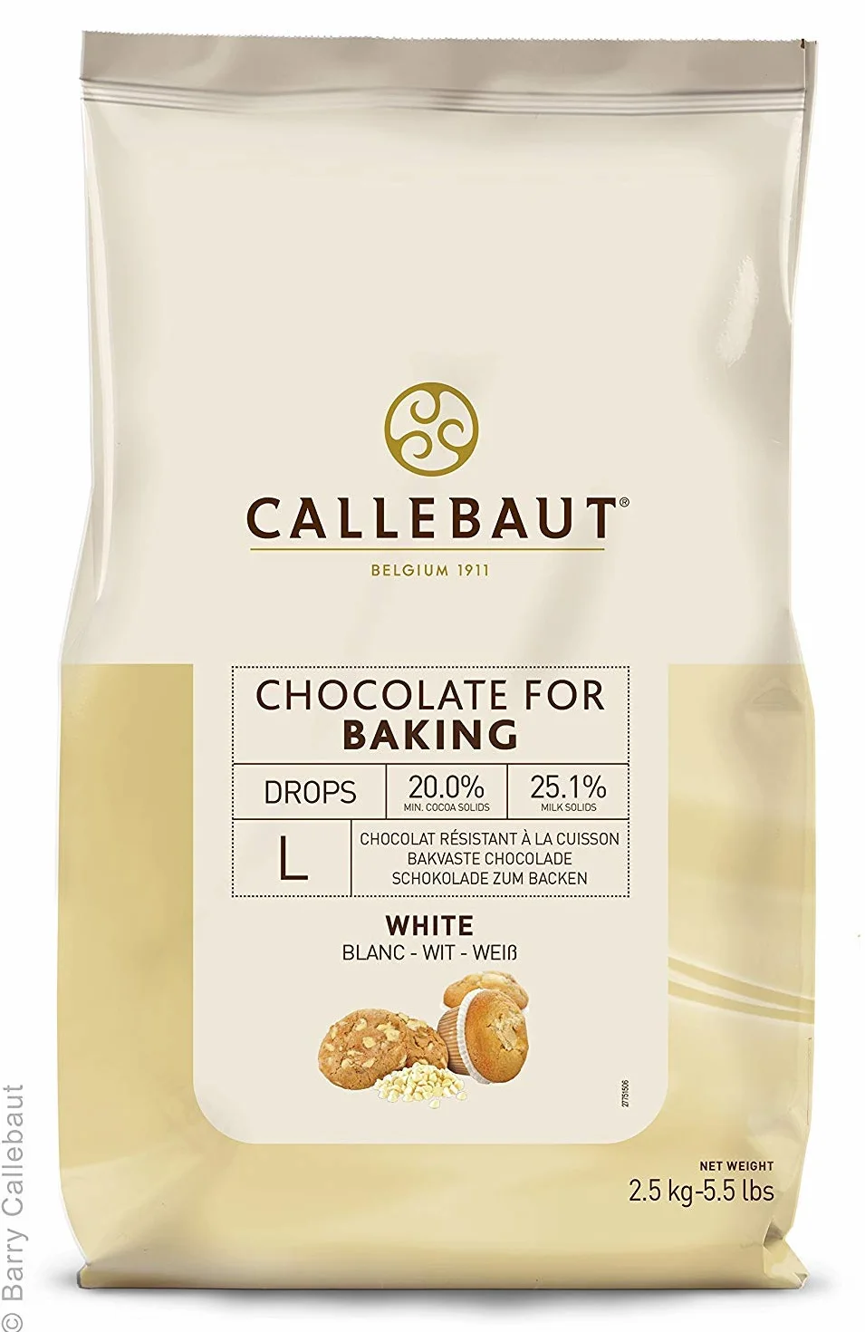 CHUNKS WHITE CALLEBAUT CIOCCOLATO DA FORNO 2.5 KG