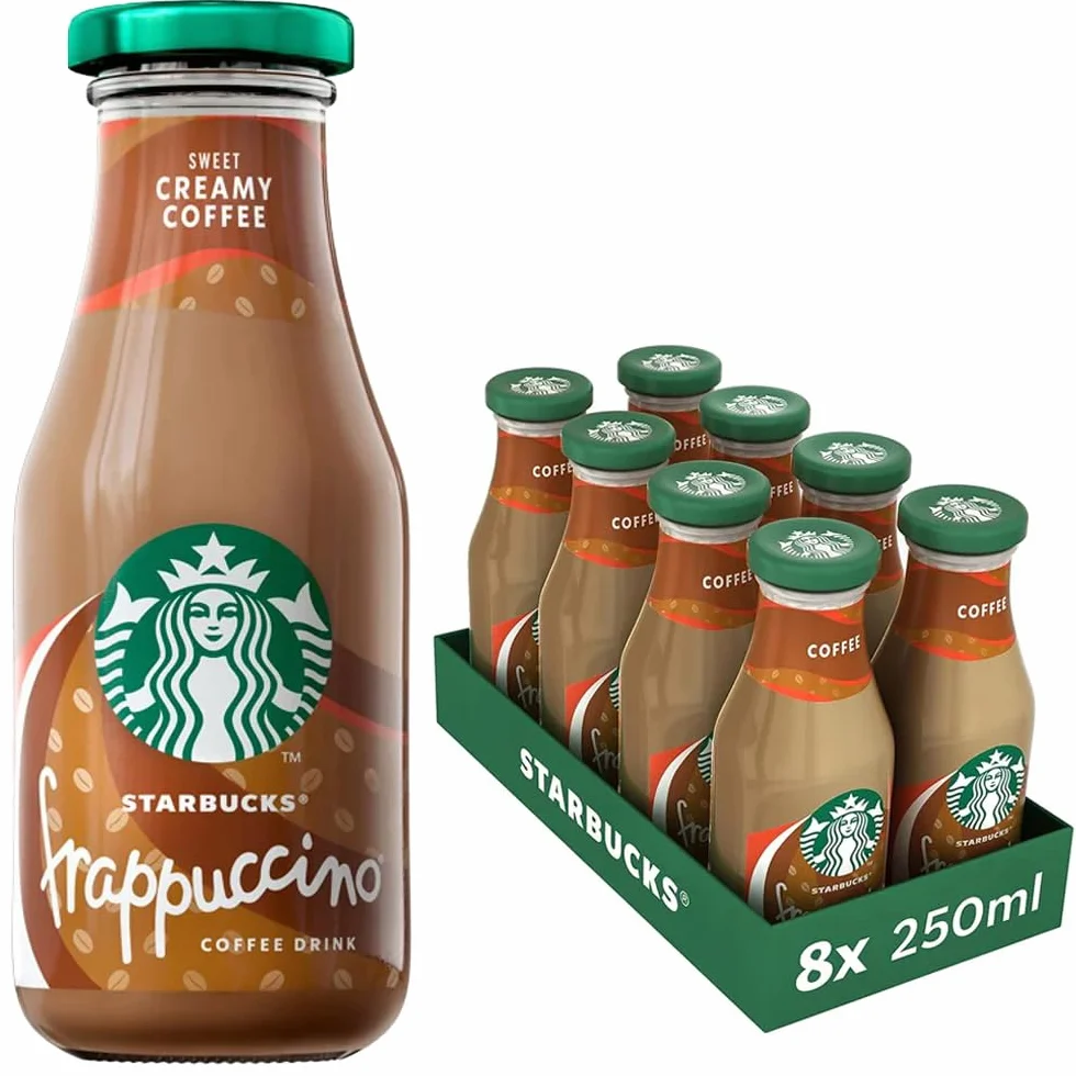 Starbucks, Frappuccino Coffee Drink, Deliziosa Bevanda a Base di Latte e Caffè Arabica, Gustalo Ben Freddo, Ideale come Colazione, Confezioe da 8 Bottiglie da 250 mL