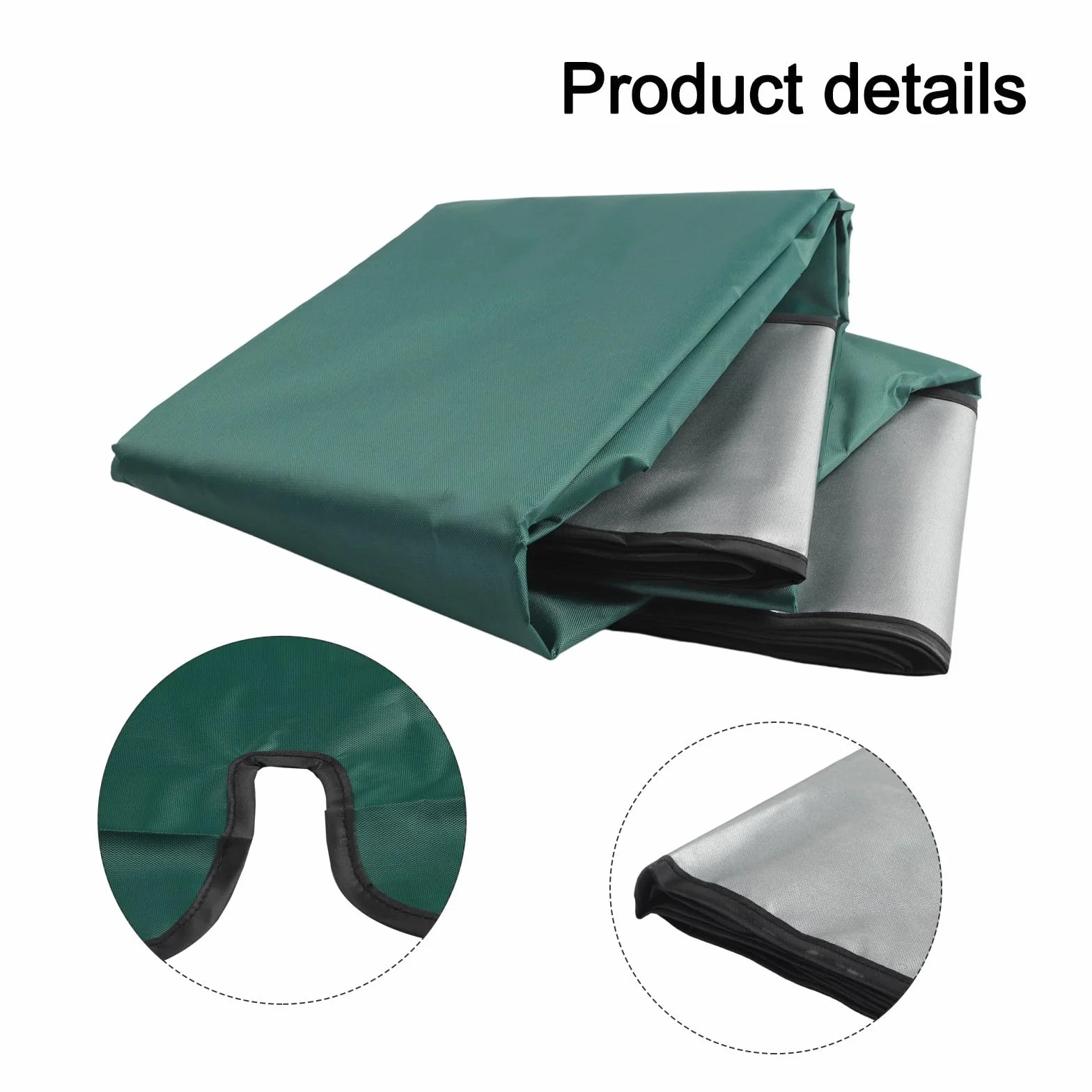Set di ricambio per dondolo da giardino Oxford 210D, resistente alle intemperie, 3 posti, con protezioni per sedie, resistente ai raggi UV, per mobili da esterno e patio, grigio (verde, 195 x 125 x 15