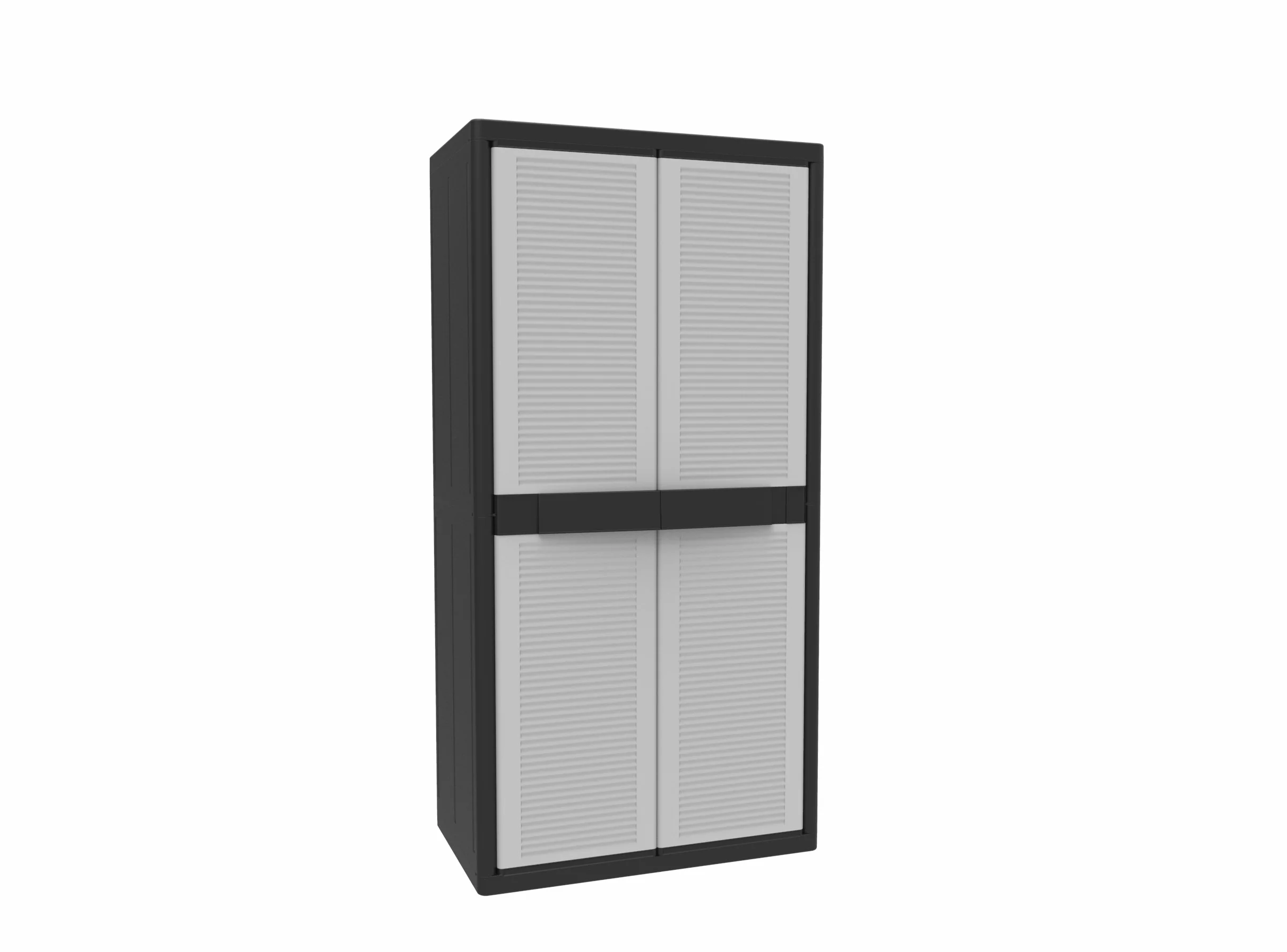 Terry, Jumbo Cab 2900 Qblack, Armadio da Esterno Interno a Due Ante, 3 Ripiani Interni Regolabili. Materiale: Plastica, Dimensioni: 89,7x53,7x180 cm