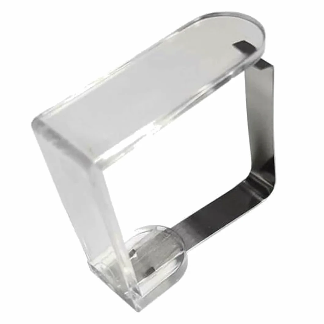 PARENCE.- Set di 8 pinze per tovaglie in plastica e acciaio inossidabile - presa perfetta per tutti i tavoli - 8 pezzi