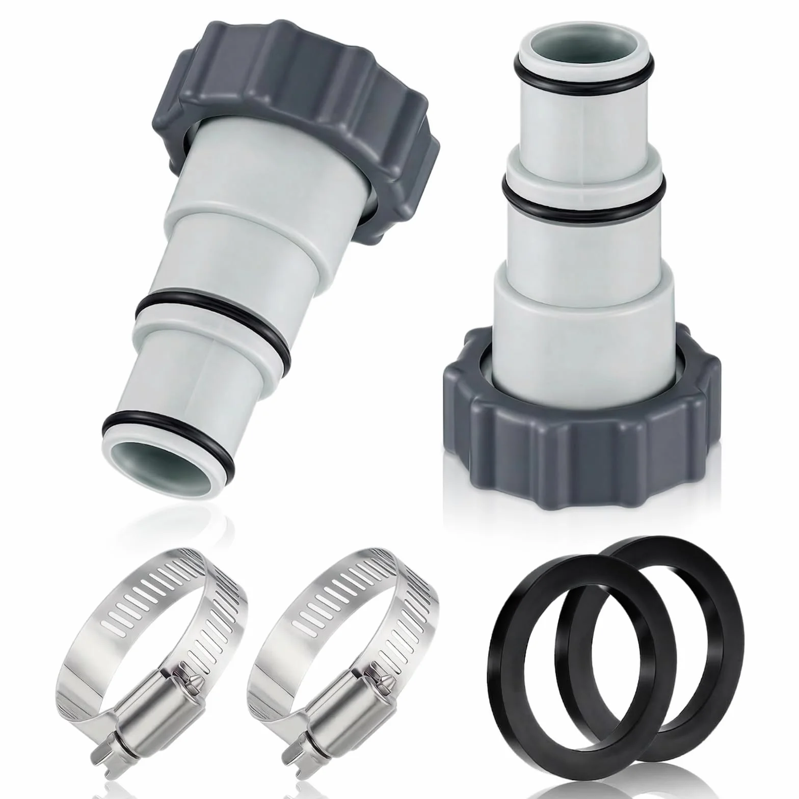 Adattatore per Tubo da Piscina, 6 Pezzi Adattatore Piscina, Adattatore Tubo Piscinai, Adattatore per Piscinas A, Adattatore per Pompa Piscinas, per Raccordo Piscinai da 32 e 38 mm