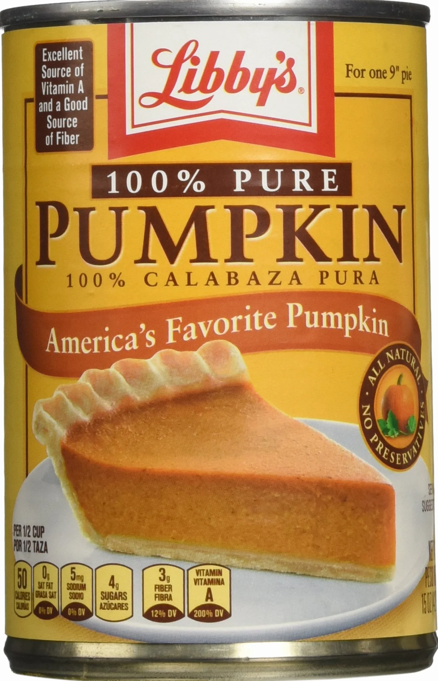 Libby's, 100% Pure Pumpkin, 15oz Can (Pack of 6)