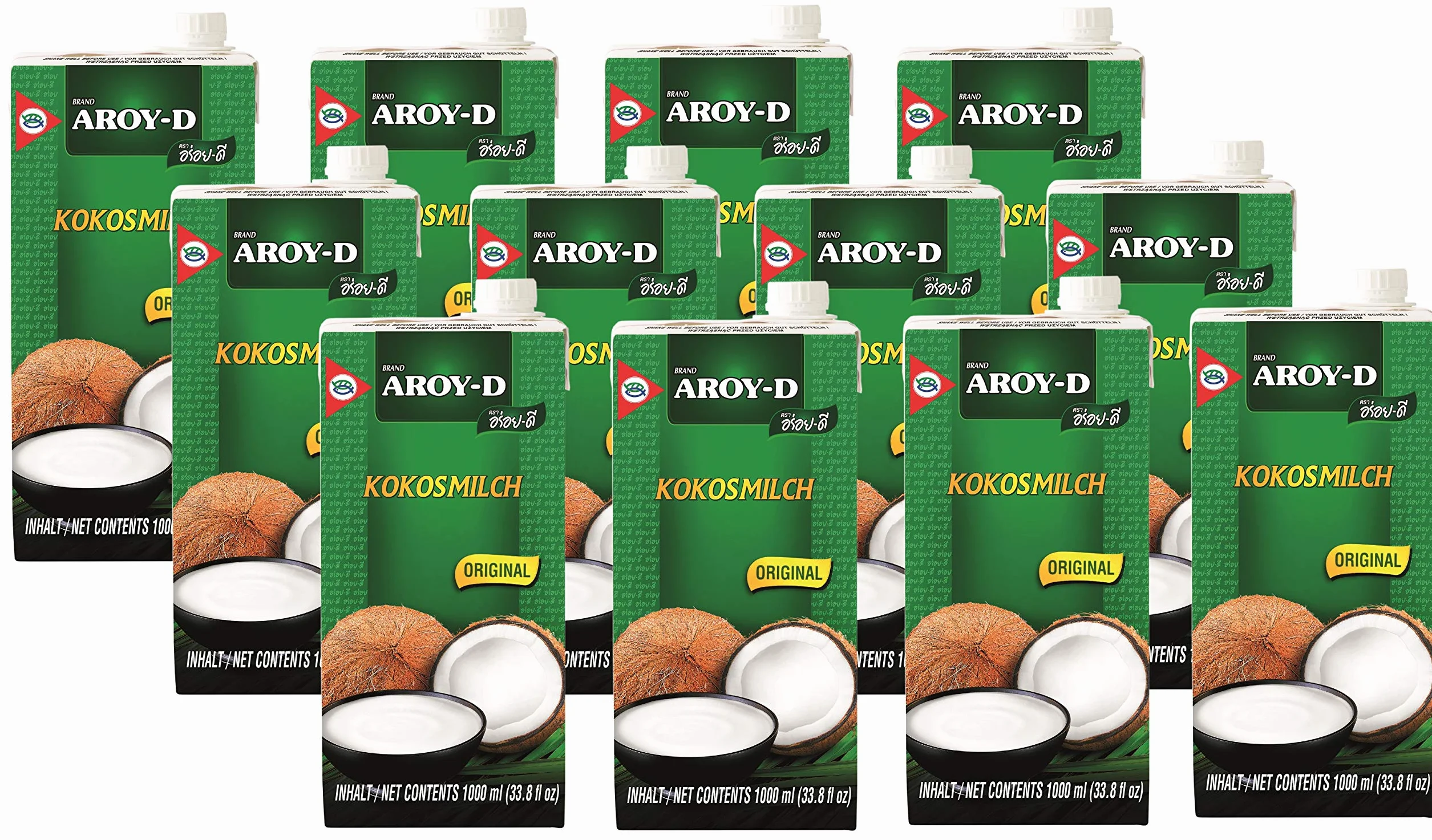 Aroy-D Latte Di Cocco (Uht) 17,5% Di Grassi 12X1 Ltr. - 12000 g