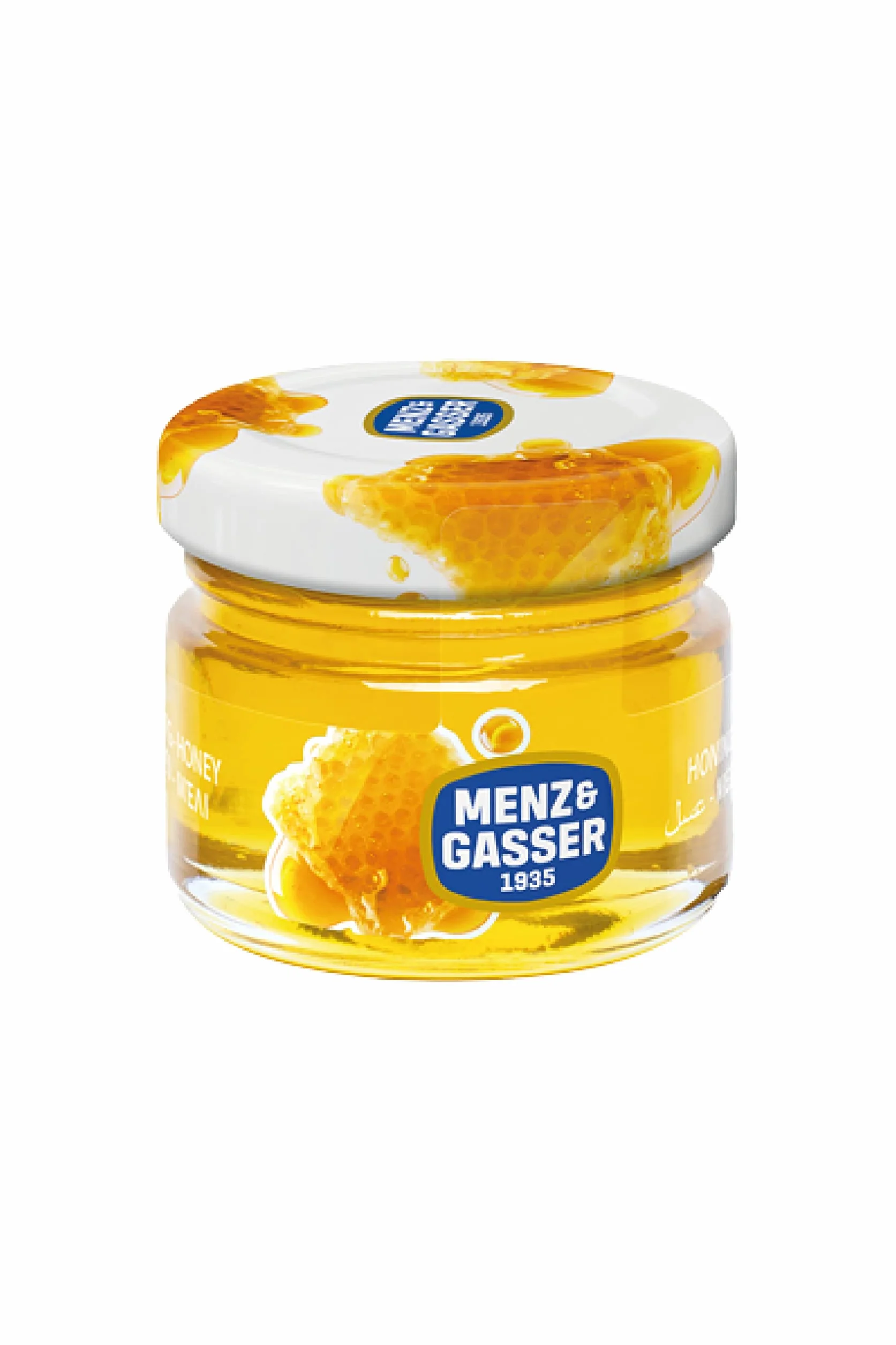 Menz&Gasser Miele di Fiori Monodose Premium Quality, Aroma Floreale e Colore Ambrato, 100% Made in Italy, Ideale per uno Spuntino o per Colazione, 48 Vasetti x 28 g