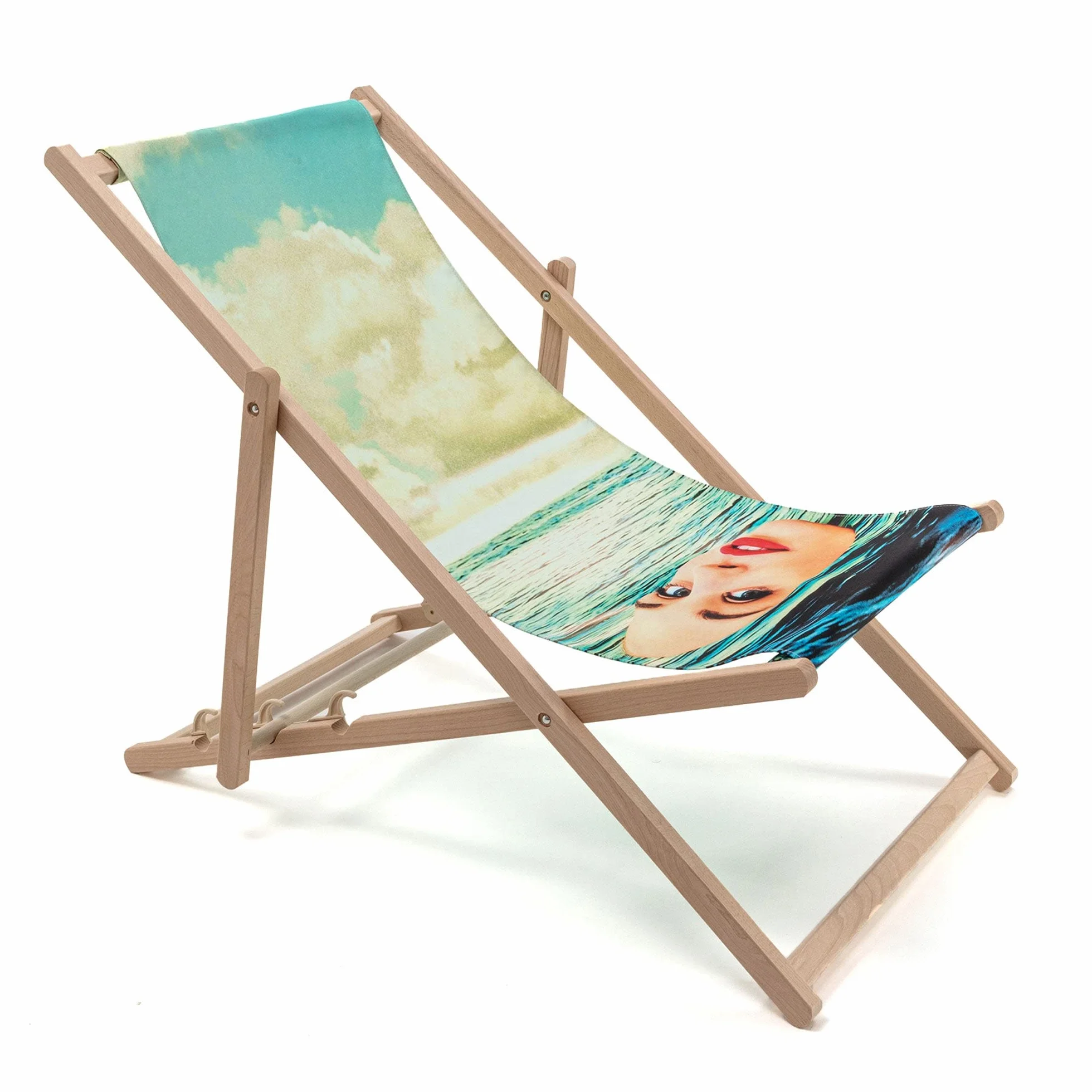 Seletti Sedia a Sdraio Ragazza nel Mare Deck Chair Girl in The Sea