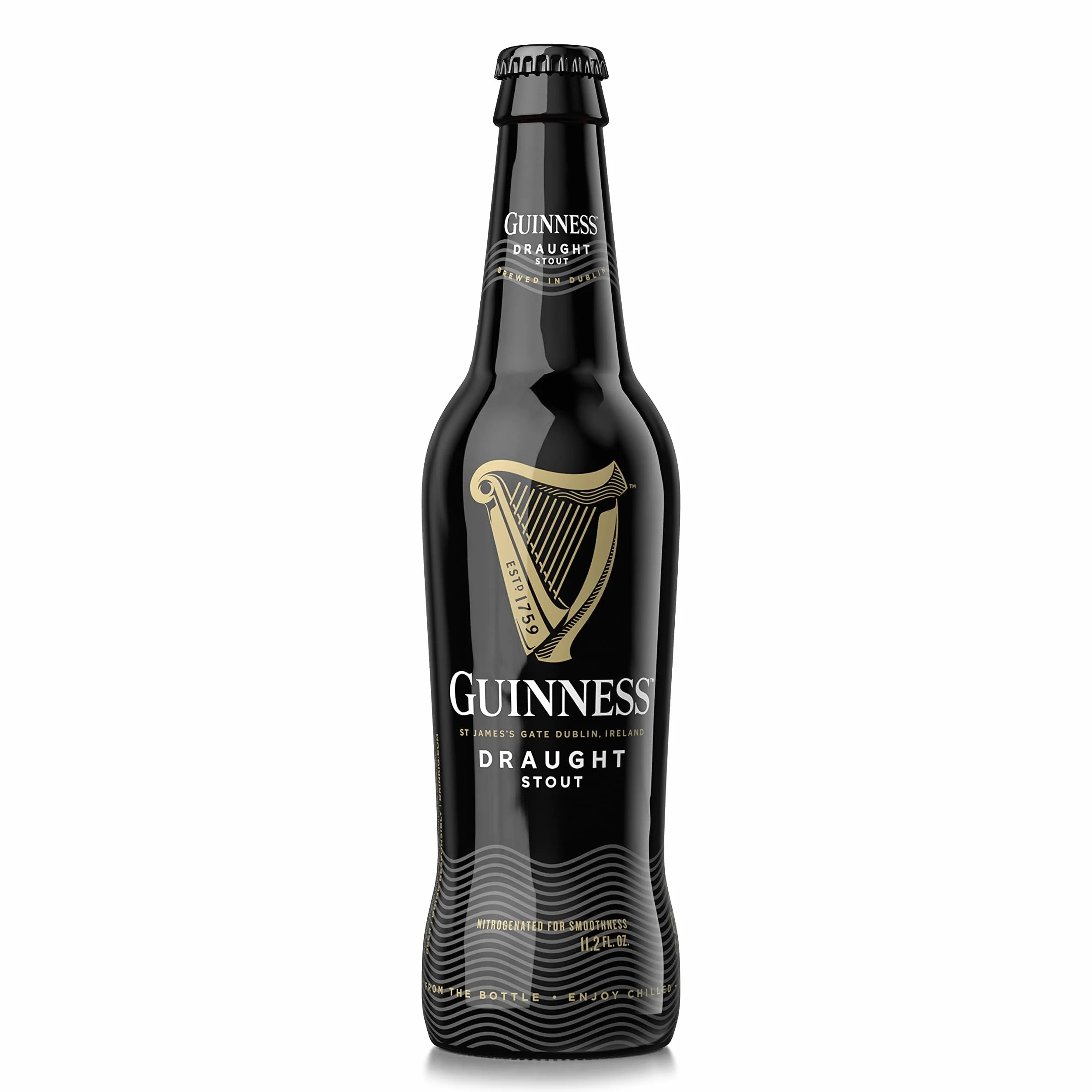 Guinness Draught Birra Irlandese, Bottiglia - Pacco da 24 x 330 ml