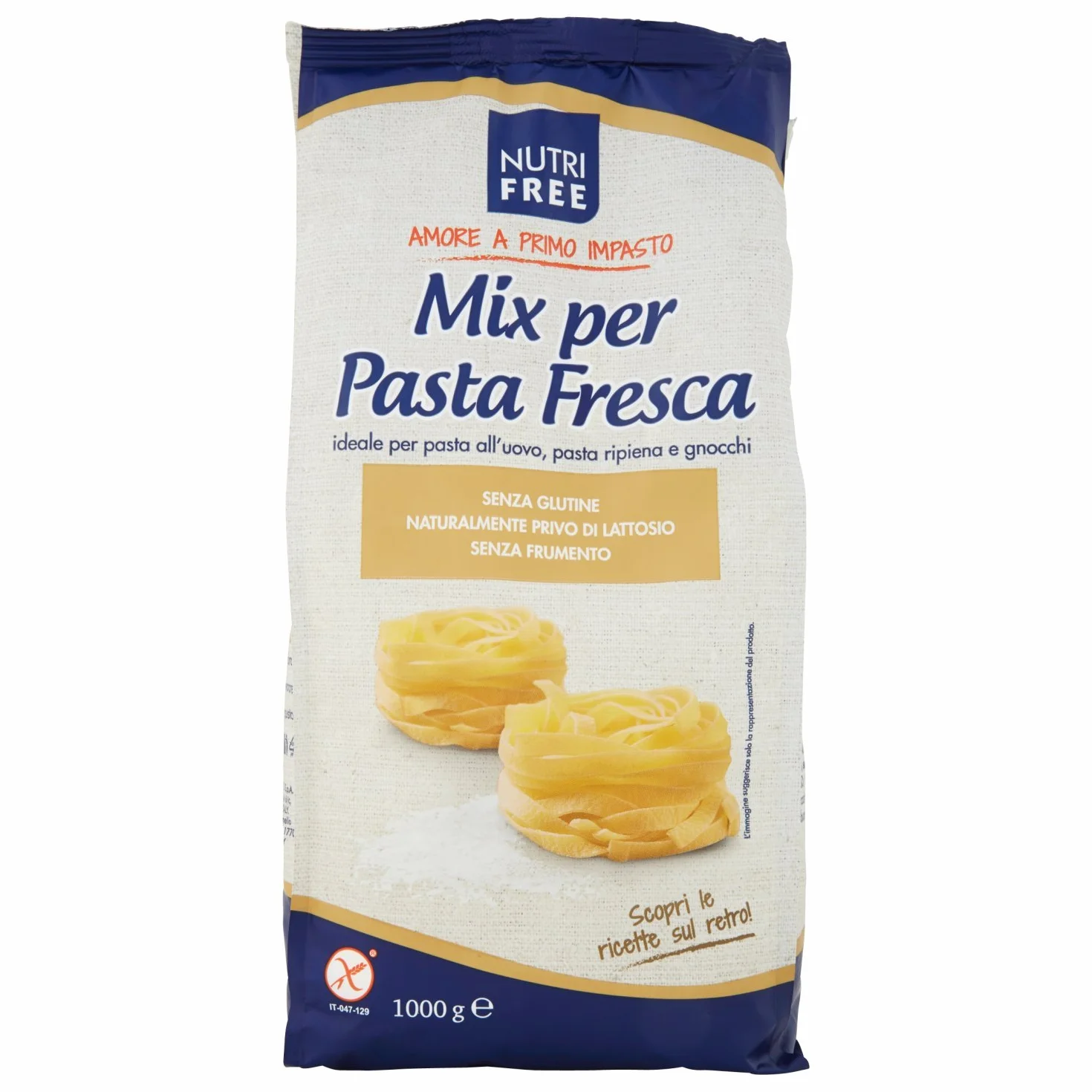 Nutrifree Mix Pasta Fresca, Senza glutine, 6 x 1kg