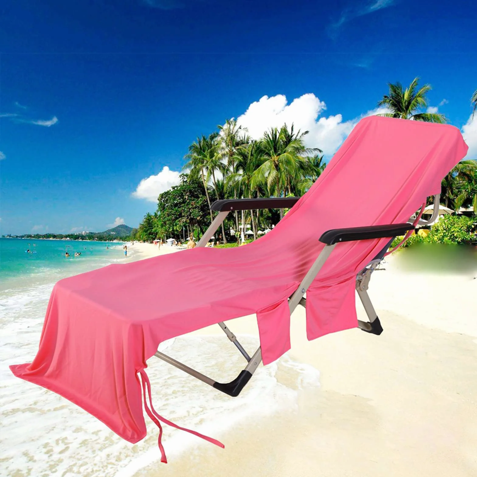 Fulenyi Sedia Spiaggia Lounge | Sedia a sdraio in microfibra per piscina, spiaggia per vacanze, bagni solari, giardino, spiaggia, hotel, patio,