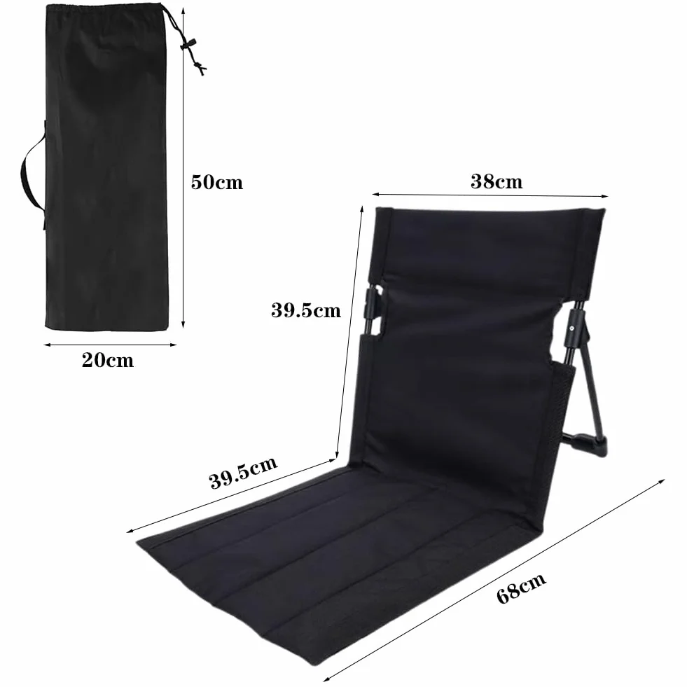 DASIAUTOEM Sedia da spiaggia con schienale, per esterni, da pavimento, pieghevole, portatile, per meditazione, spiaggia, pieghevole, leggera
