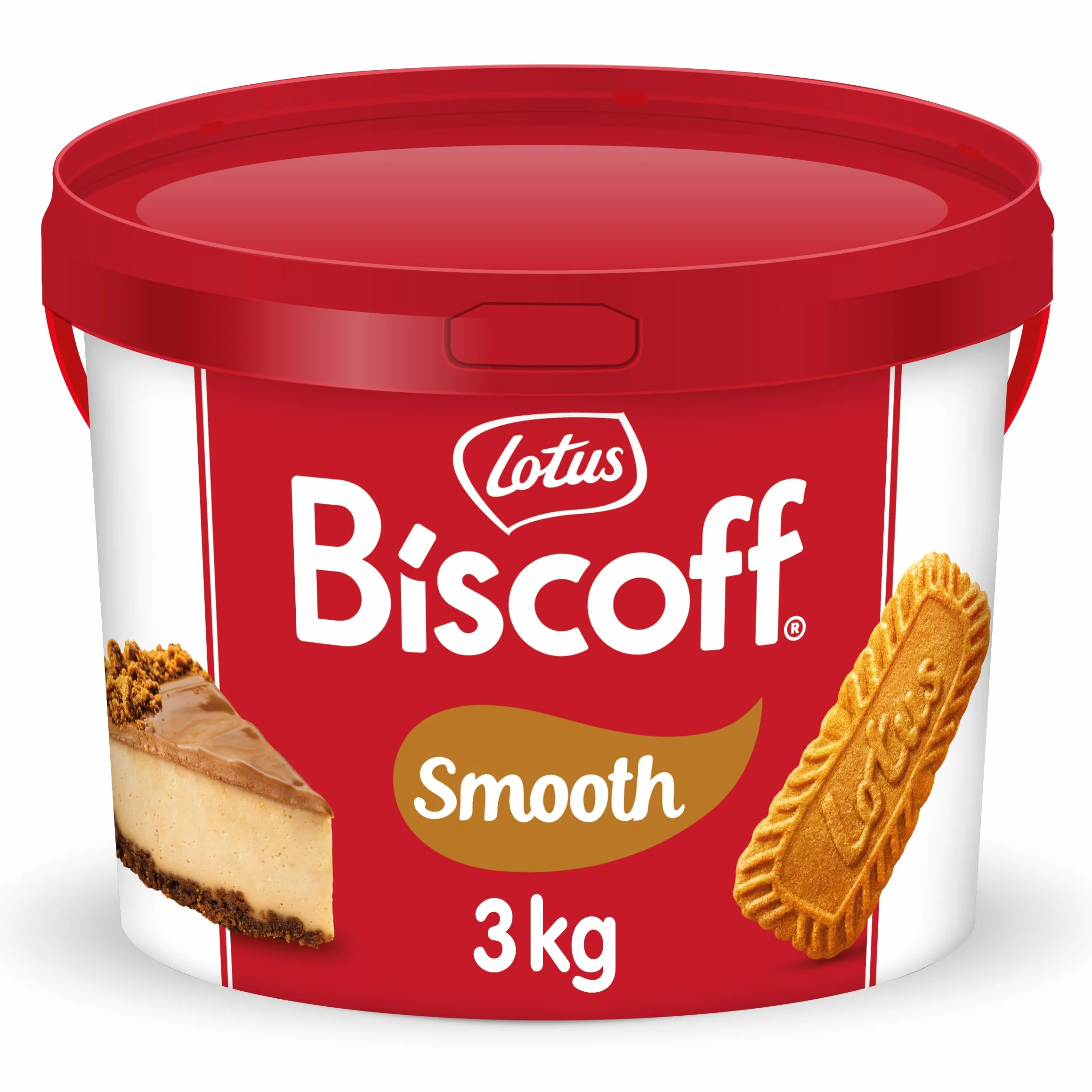 Lotus Biscoff Smooth Crema Spalmabile Dolce e cremosa con gusto Biscotto Caramellato - VEGANI - Senza Noci e senza nessun colorante o additivo artificiale - Secchiello da 3 Kg
