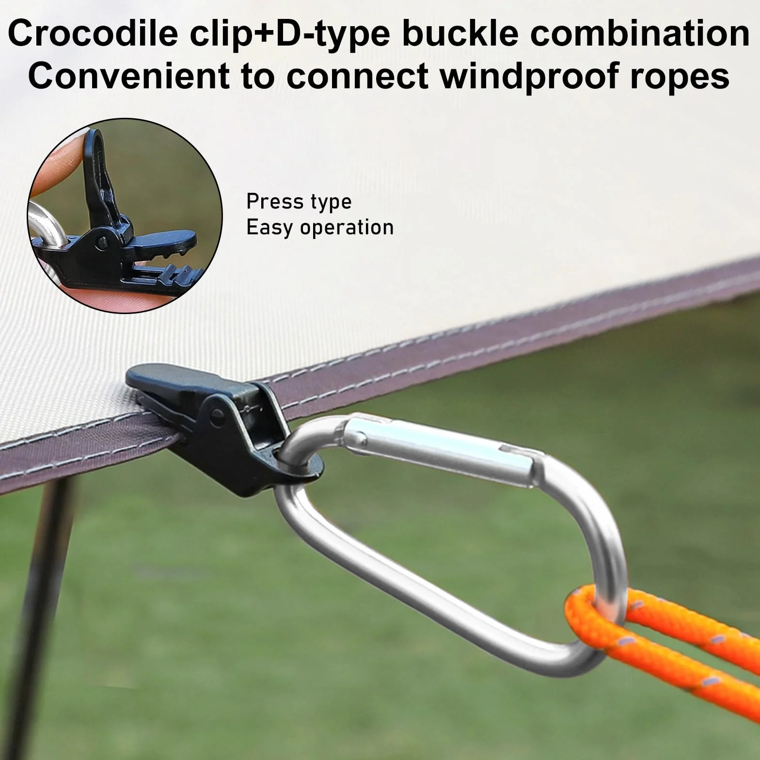 Set di 10 sacchi per gazebo, 10 tasche per pesi e 20 clip, adatto per il fissaggio di tende esterne, piedini per gazebo, tovaglie, colore nero