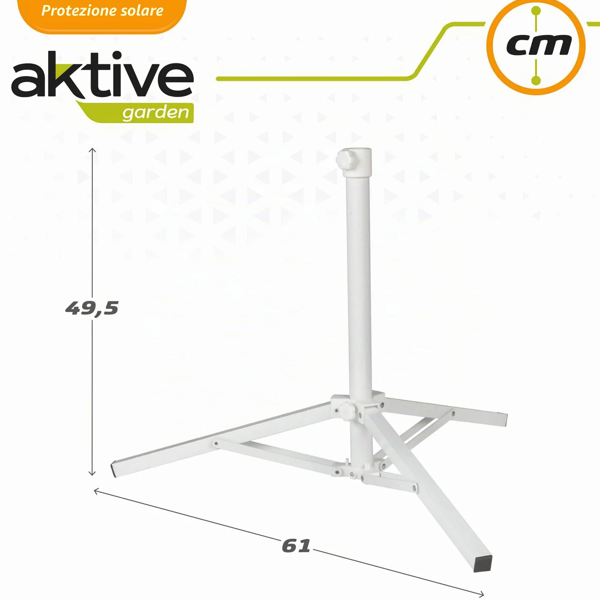 Pie parasol plegable 3 patas 53x54 cm