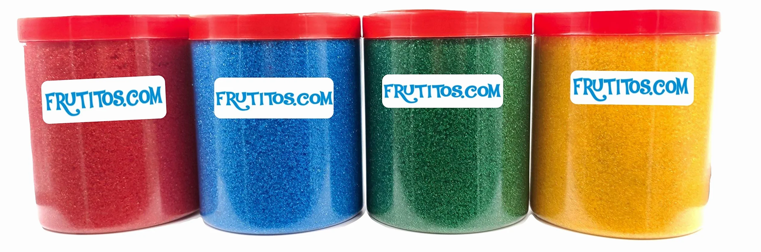 FRUTITOSCOM - Zucchero per popcorn - Confezione da 4 colori - (4 x 500 gr)