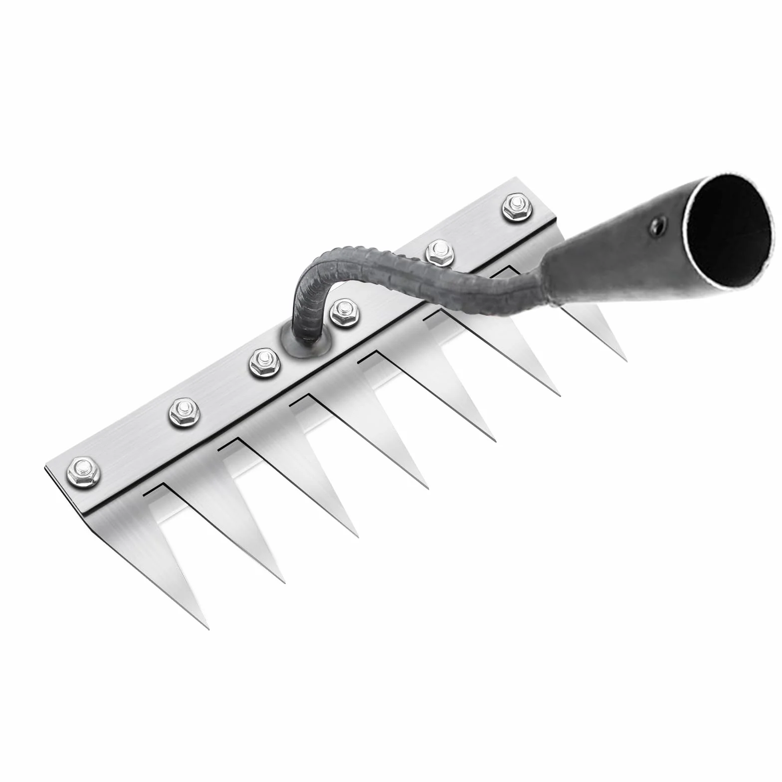 Rastrello Multifunzione Elimina Erbacce, Rastrello Giardino Portatile, Sarchiatore per Erbacce Manuale per Agricoltura e Giardinaggio, Rastrello Manuale per Erbacce, per Estirp (7 Denti)