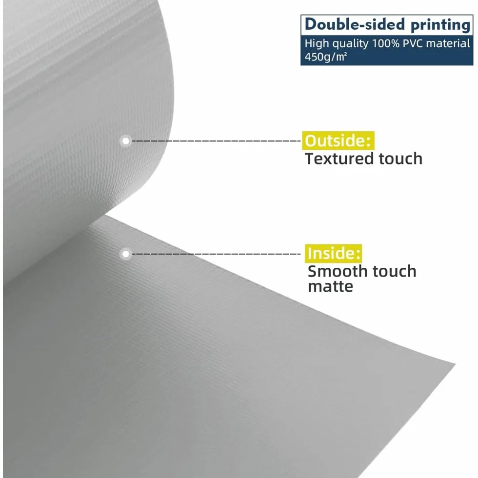 EFFE Fasce PVC frangivista con 20 Clip | Barriera per recinzioni Grigio Chiaro