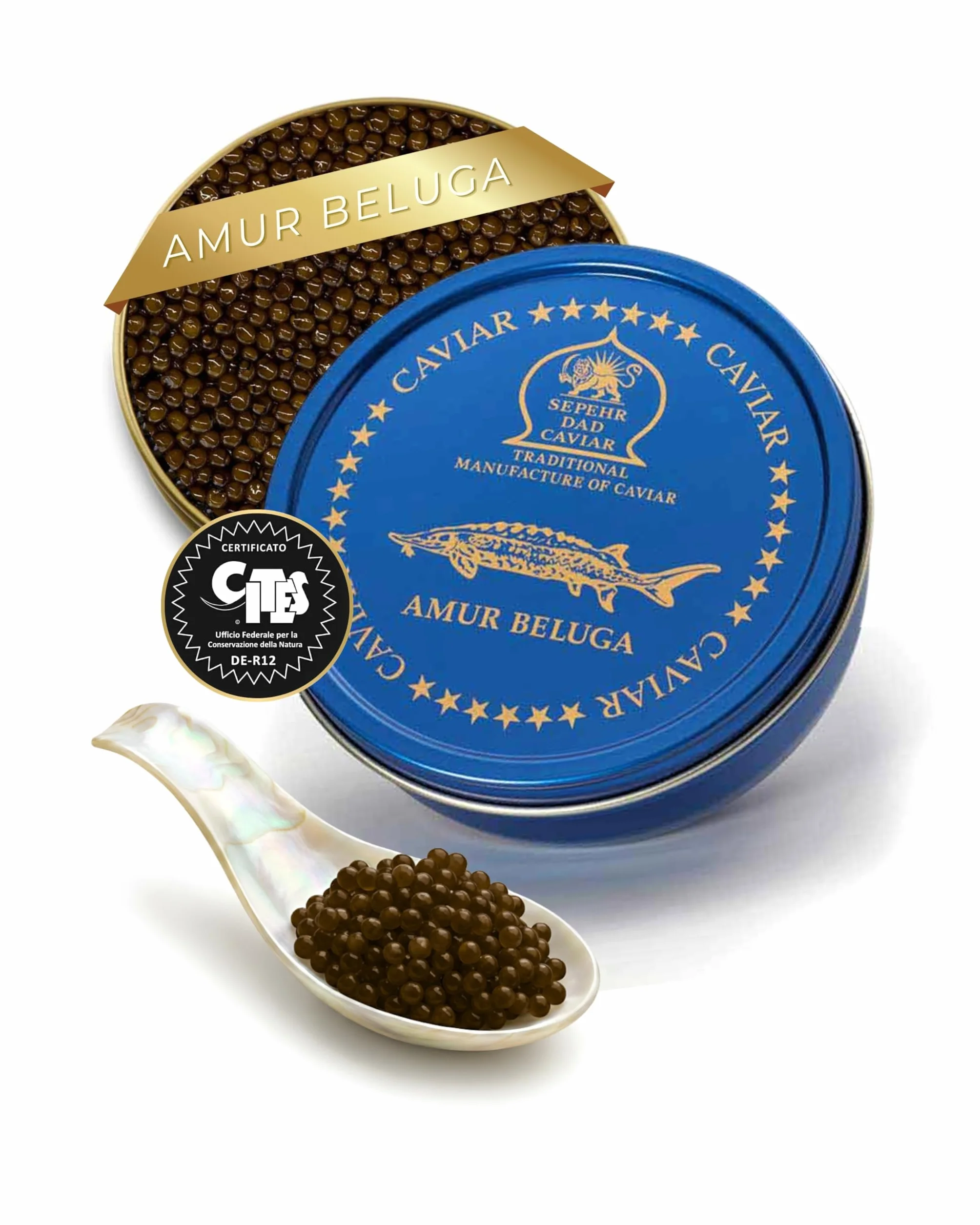 Caviale Beluga Amur 125g (caviale di storione ibrido) Origine CN