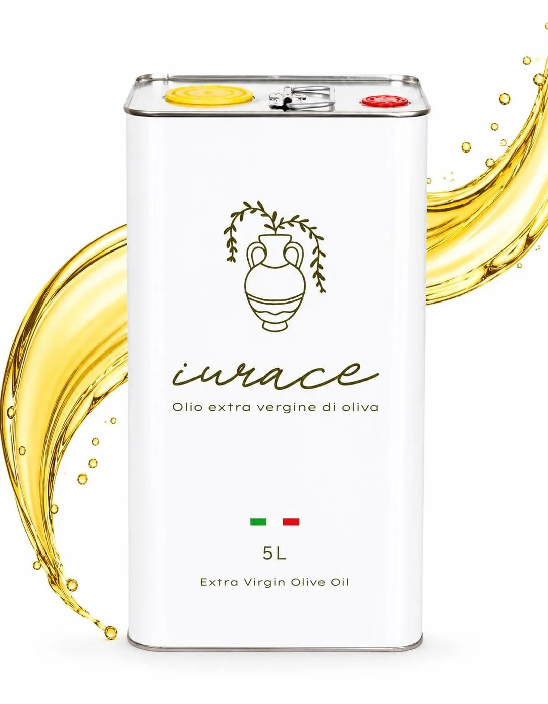 IURACE-Olio Extravergine di Oliva 5L – 100% Italiano – Cuore della Calabria – Lavorazione Tradizionale