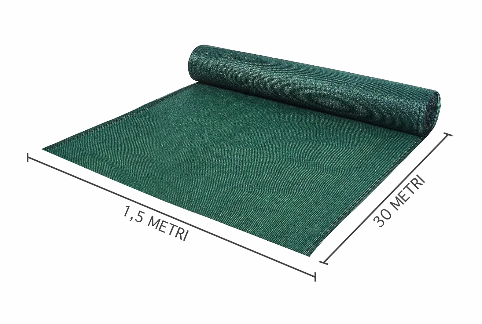 IlGruppone Rete Ombreggiante Rotolo da 30 Metri Frangivista Telo Privacy Frangivento Verde Recinzione Frangisole Copertura Esterno Ombra Terrazzi Giardini - Verde - 1.5X30 MT