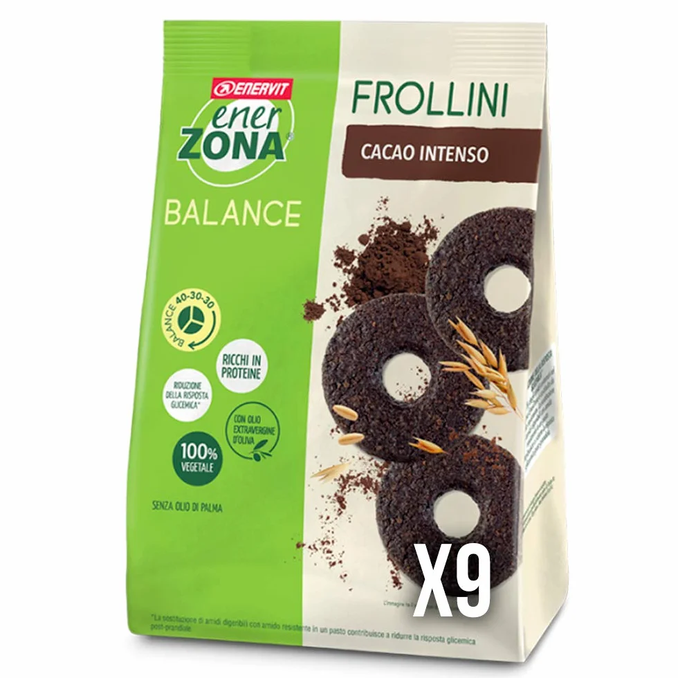 enerZONA Frollini 250g Fondente Intenso Box 9 buste