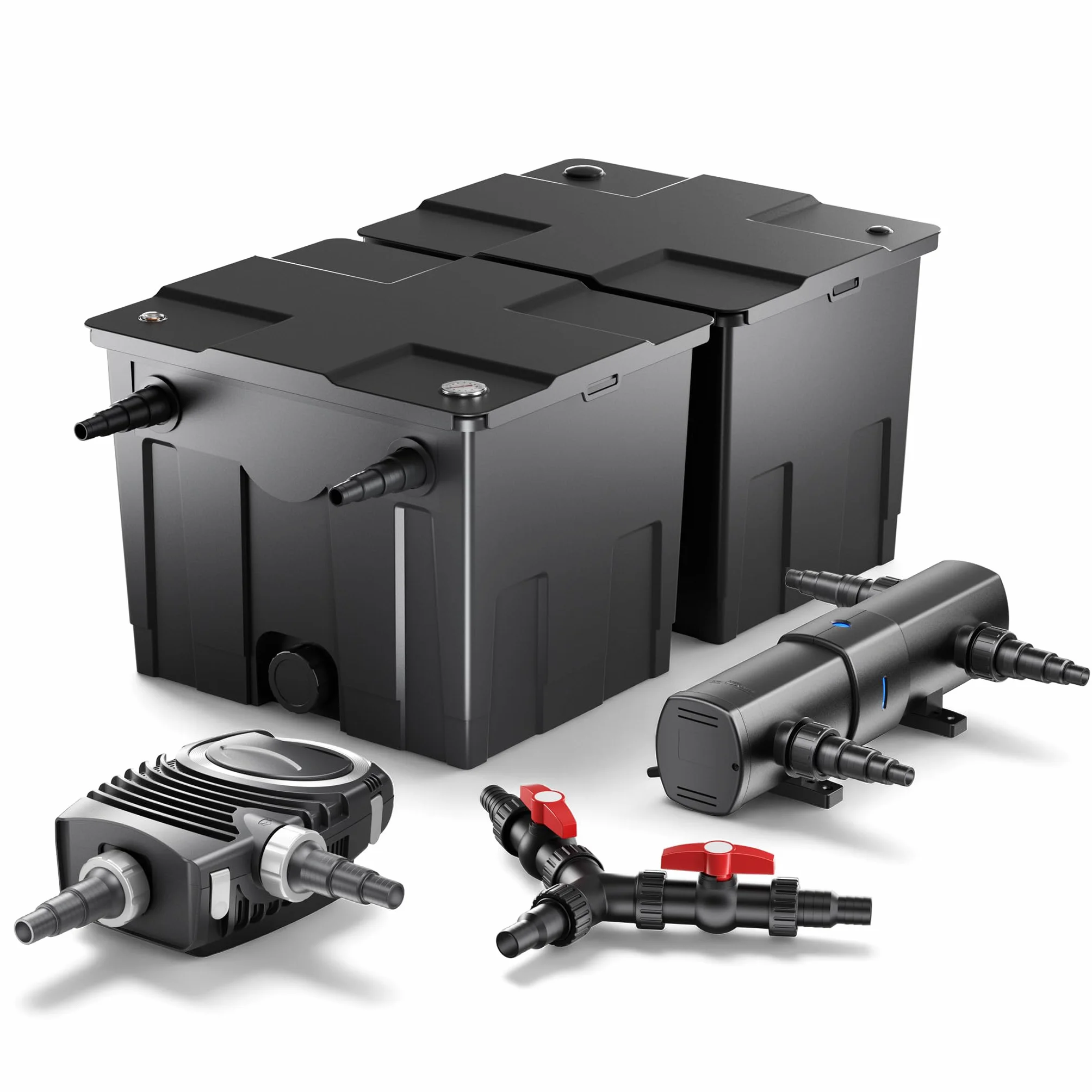 Set Filtro SunSun 60.000l Chiarificatore 18W Pompa NEO10000 80W