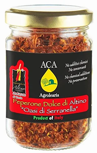 Peperone rosso dolce di Altino frantumato, vaso da 50 gr