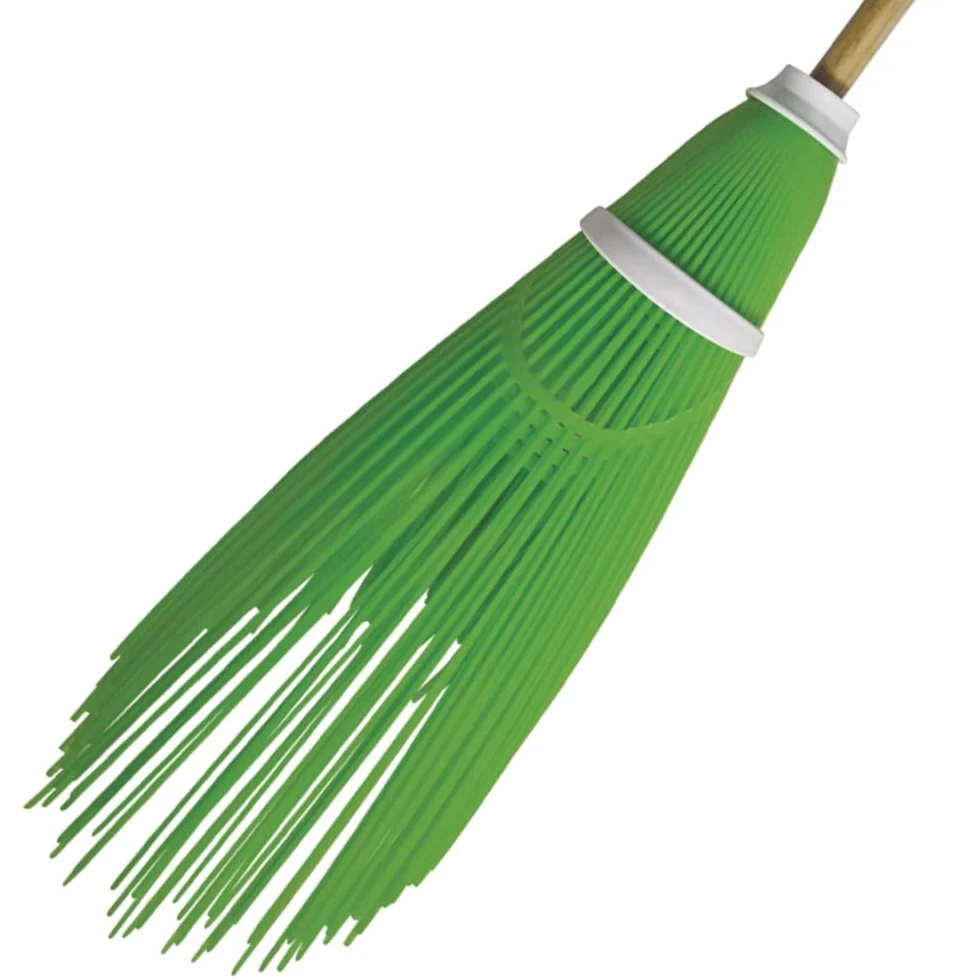 VERDELOOK Scopa in PVC per Esterni, Altezza 60 cm, Verde, per Pulizia Giardino ed Esterni