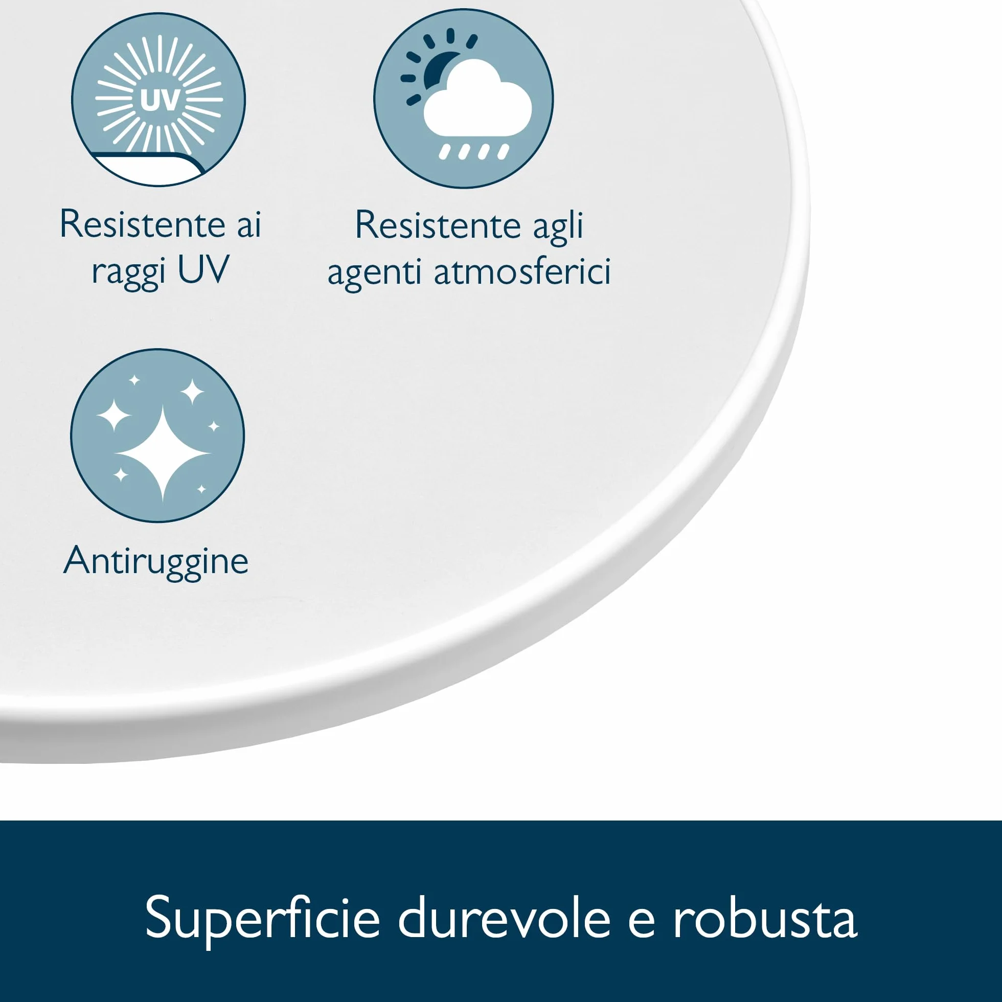 Beautissu Tavolo Bistrot da Esterno Ø 60 cm – Tavolino da Balcone Giardino Terrazza Pieghevole H 70 cm – Tavolo da Campeggio Feste Bar Ristorante – Bianca – Bistroni
