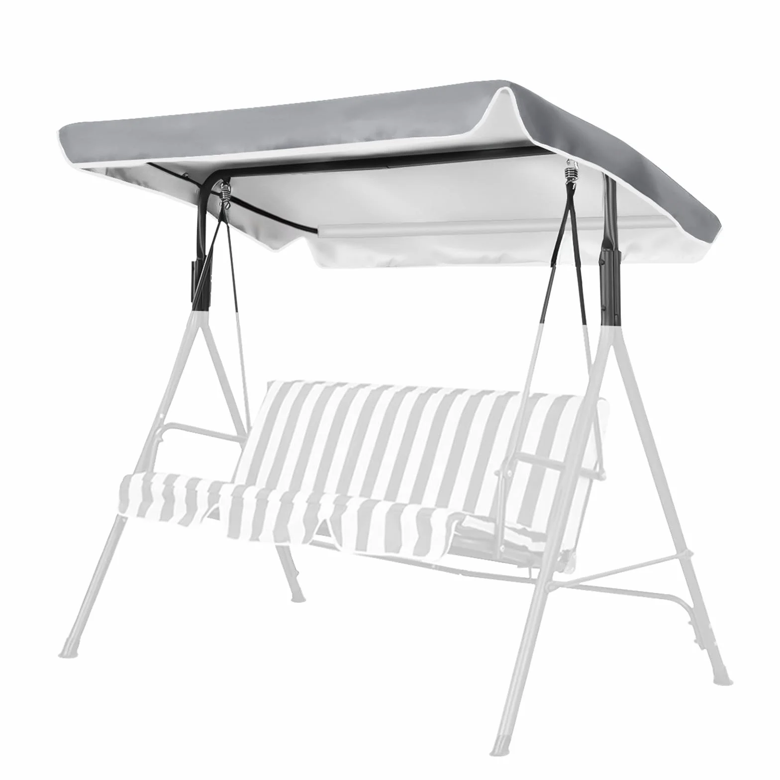 Tettuccio per Dondolo Tetto di Ricambio per Dondolo da Giardino, Copertura di Ricambio Dimensioni 2 e 3 Posti e Vari Colori, 200 x 145 cm