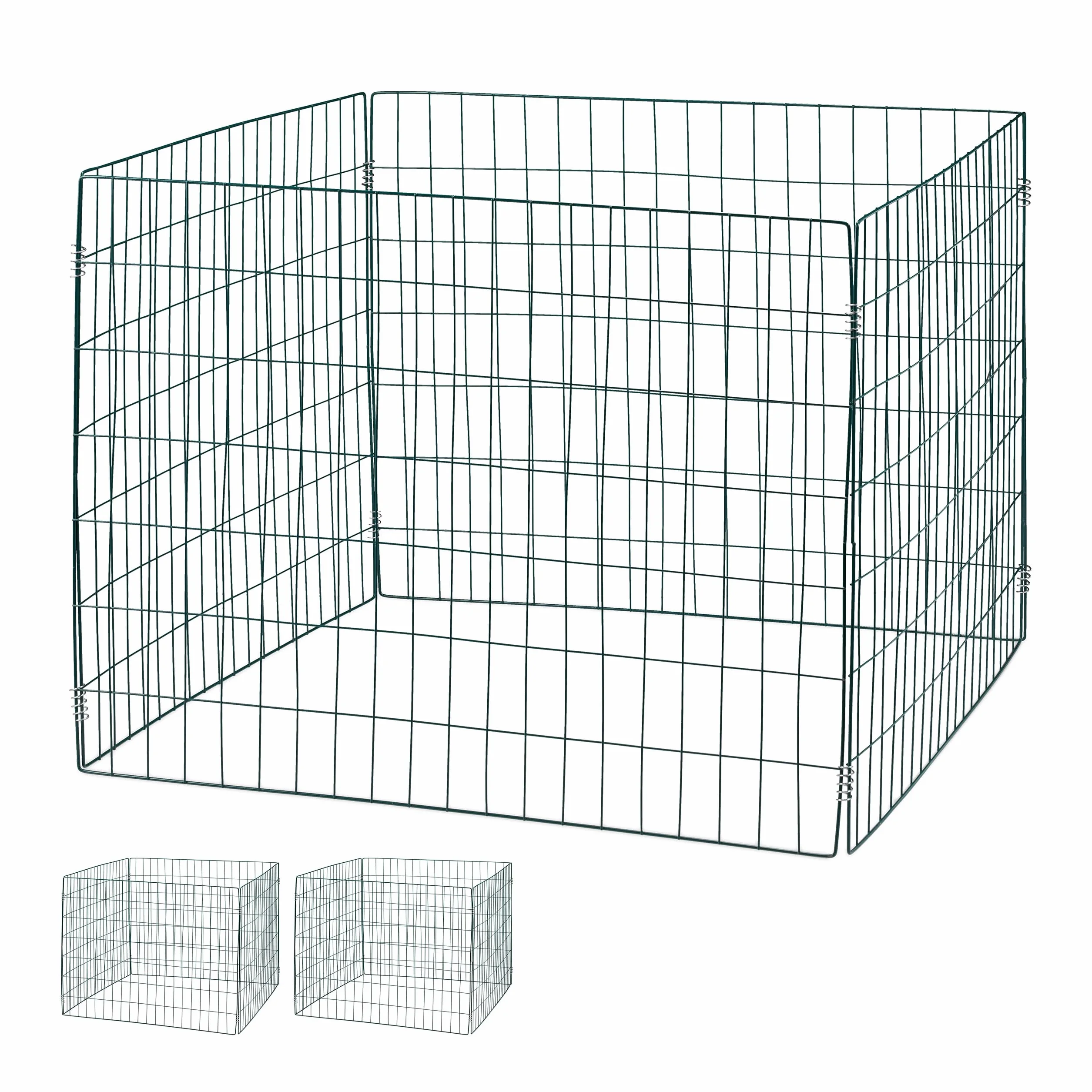 Relaxdays Compostiera in Metallo, Set da 3, per Compost da Giardino, Contenitore Grande, 560 k, Fogliame, Verde Scuro
