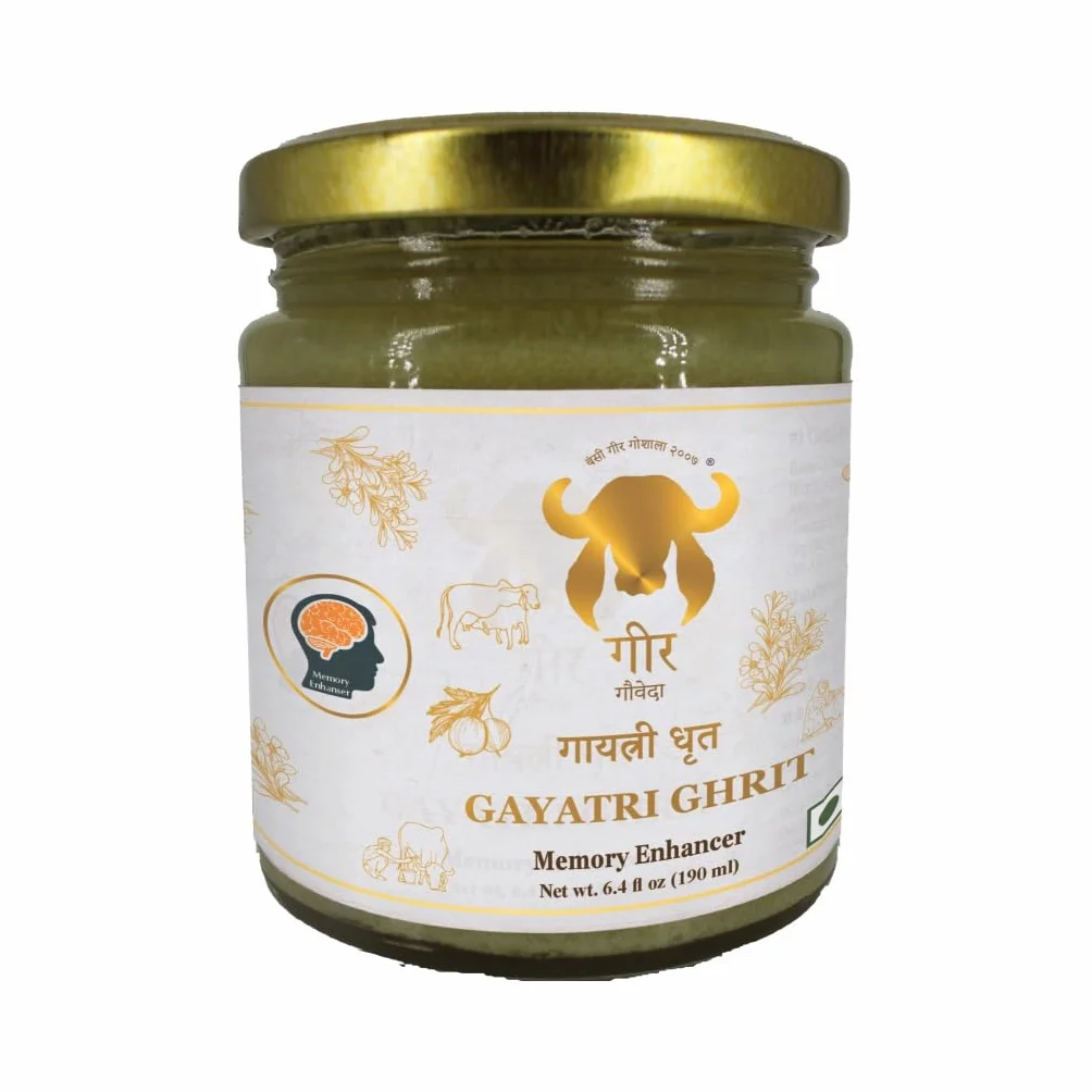 GIR GAUVEDA Gayatri Ghrit Ghee 6.4 Oz (190 ML) – Ghee ayurvedico puro di mucca Gir