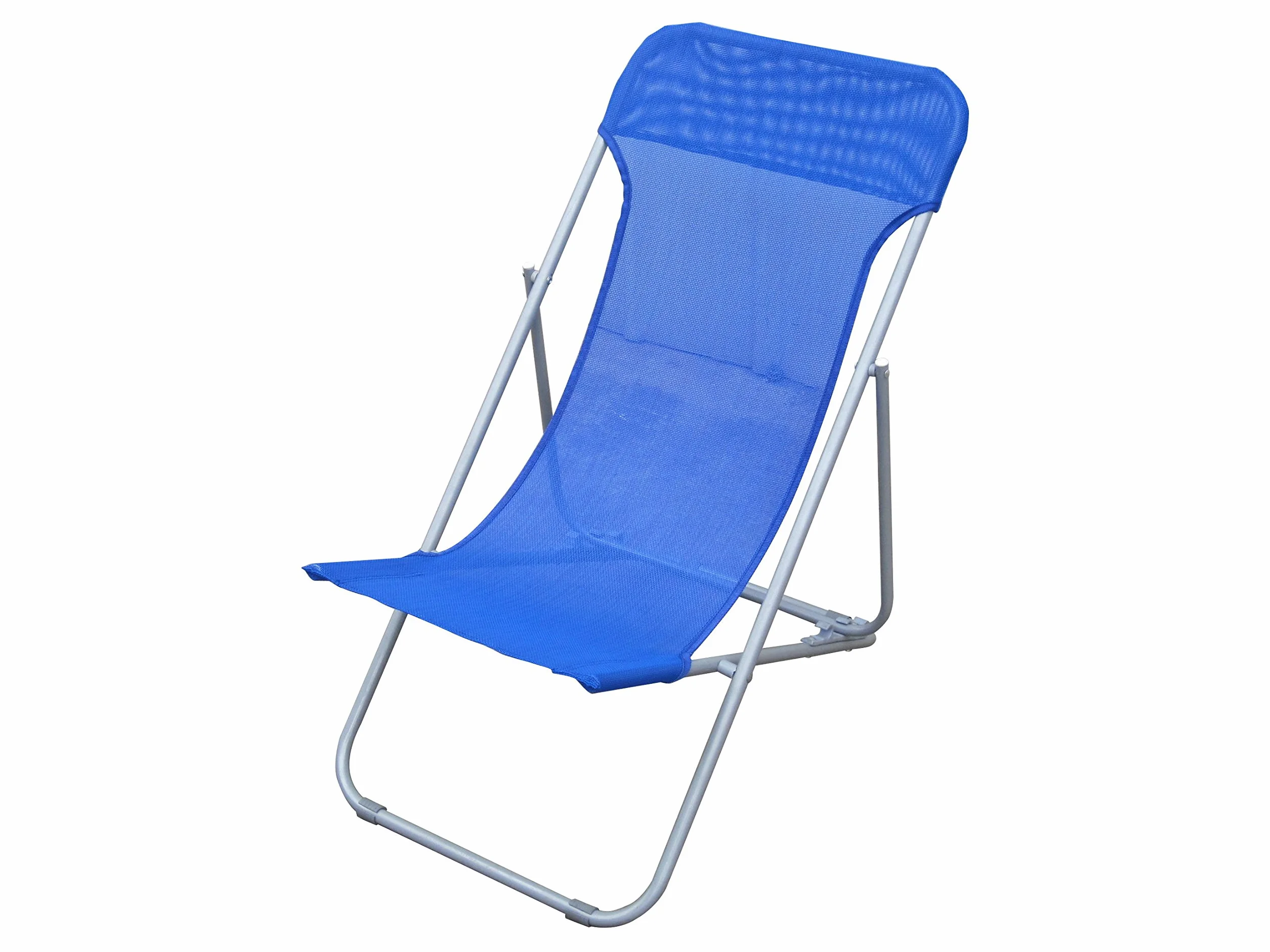 Linea Garden Friend S1622037 - Sdraio beach In acciaio e textilene 450 gr/m², Blu, 70 x 45 x 72 cm