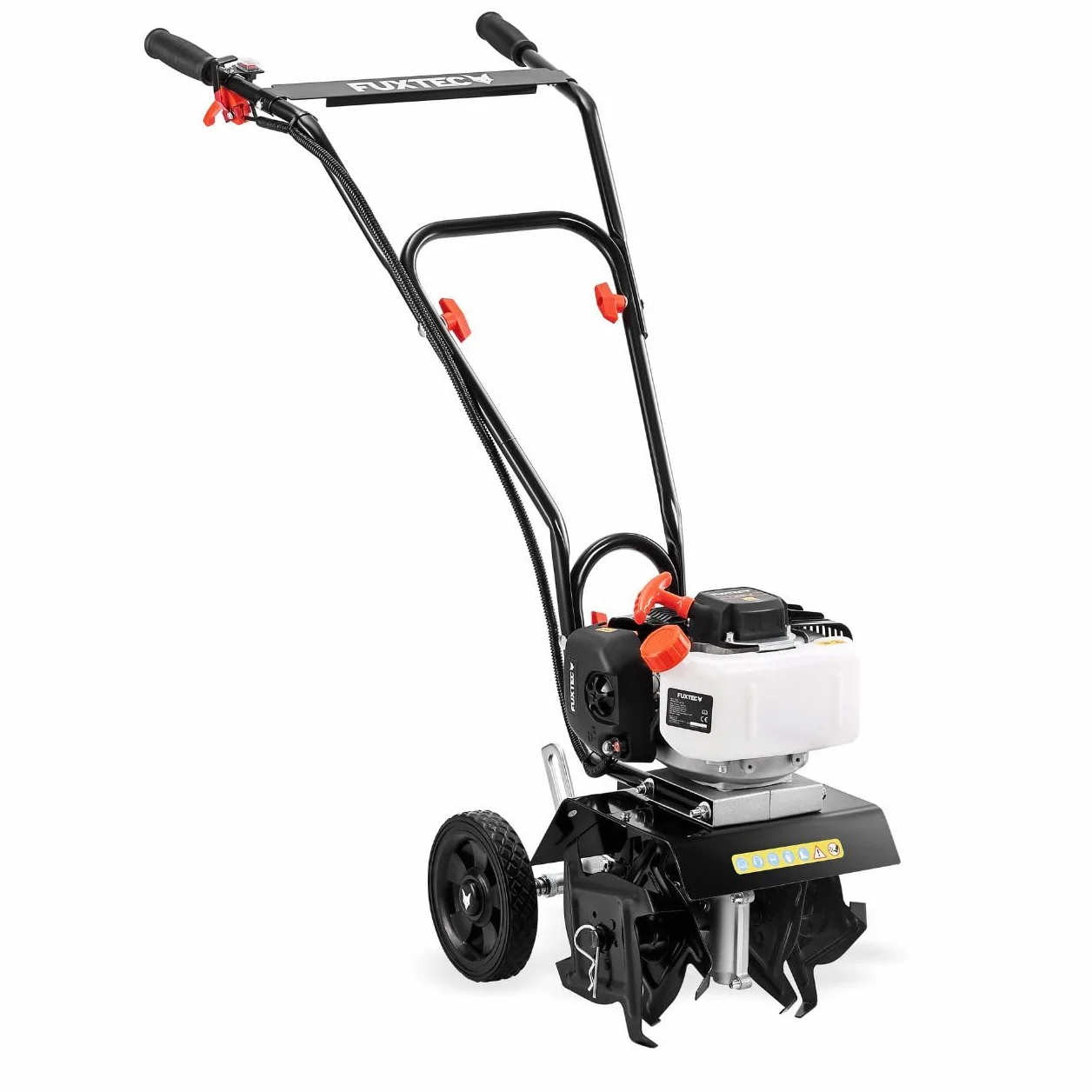 FUXTEC Motozappa a Scoppio FX-AF152 – Potente fresatrice a benzina con motore 2 tempi, larghezza di lavoro 23 cm, cilindrata 51,6 cc, 2 frese da 70 mm, peso netto 14 kg
