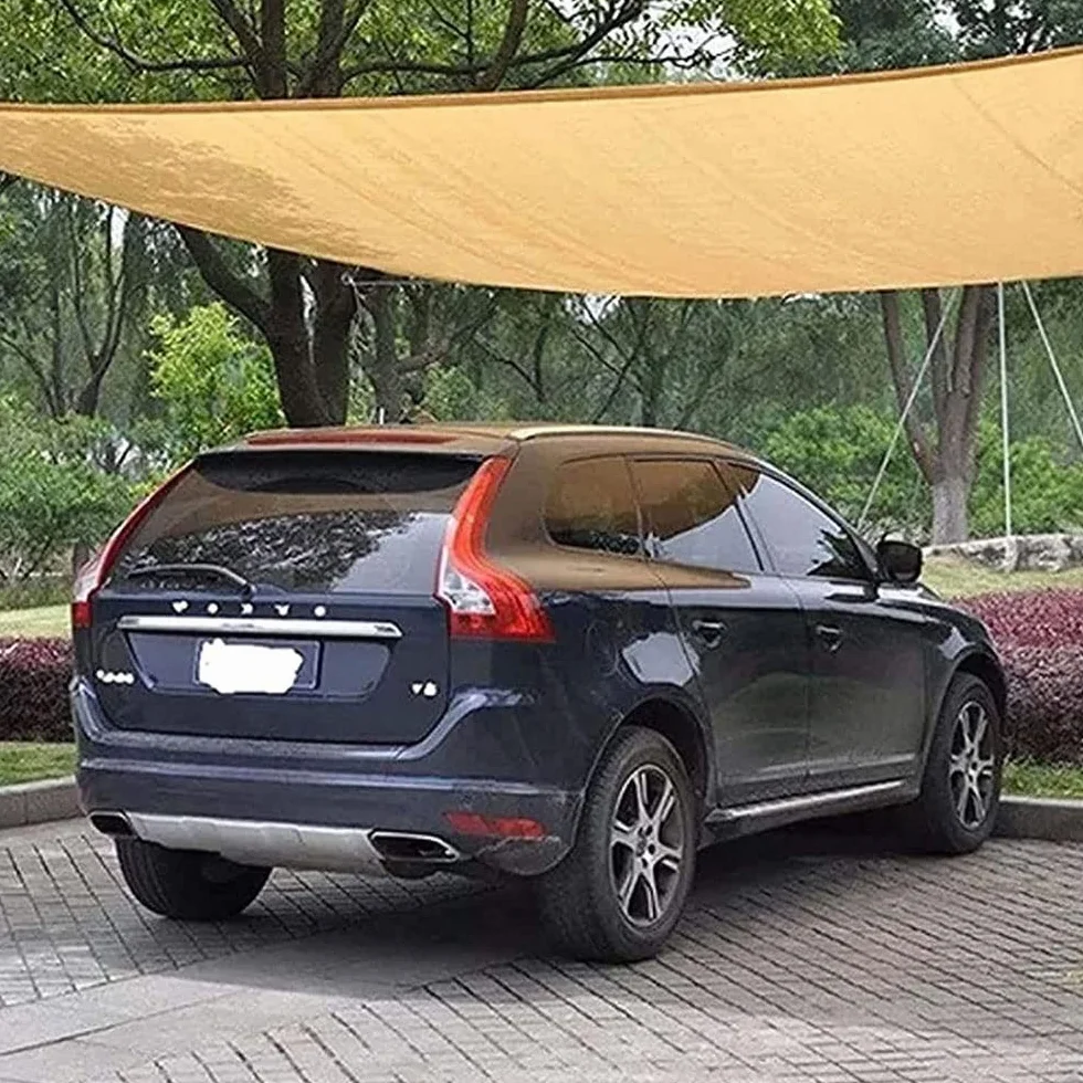 Beige 90% Rete Telo Ombra, 2x2m 3x4m 4x6m 5x5m 6x12m 7x8m 9x10m Panno Ombreggiante Resistente Ai Raggi UV Vela Ombreggiante, Tenda Da Sole Privacy Con Occhielli (Size : 2x3m(6.6x10ft))