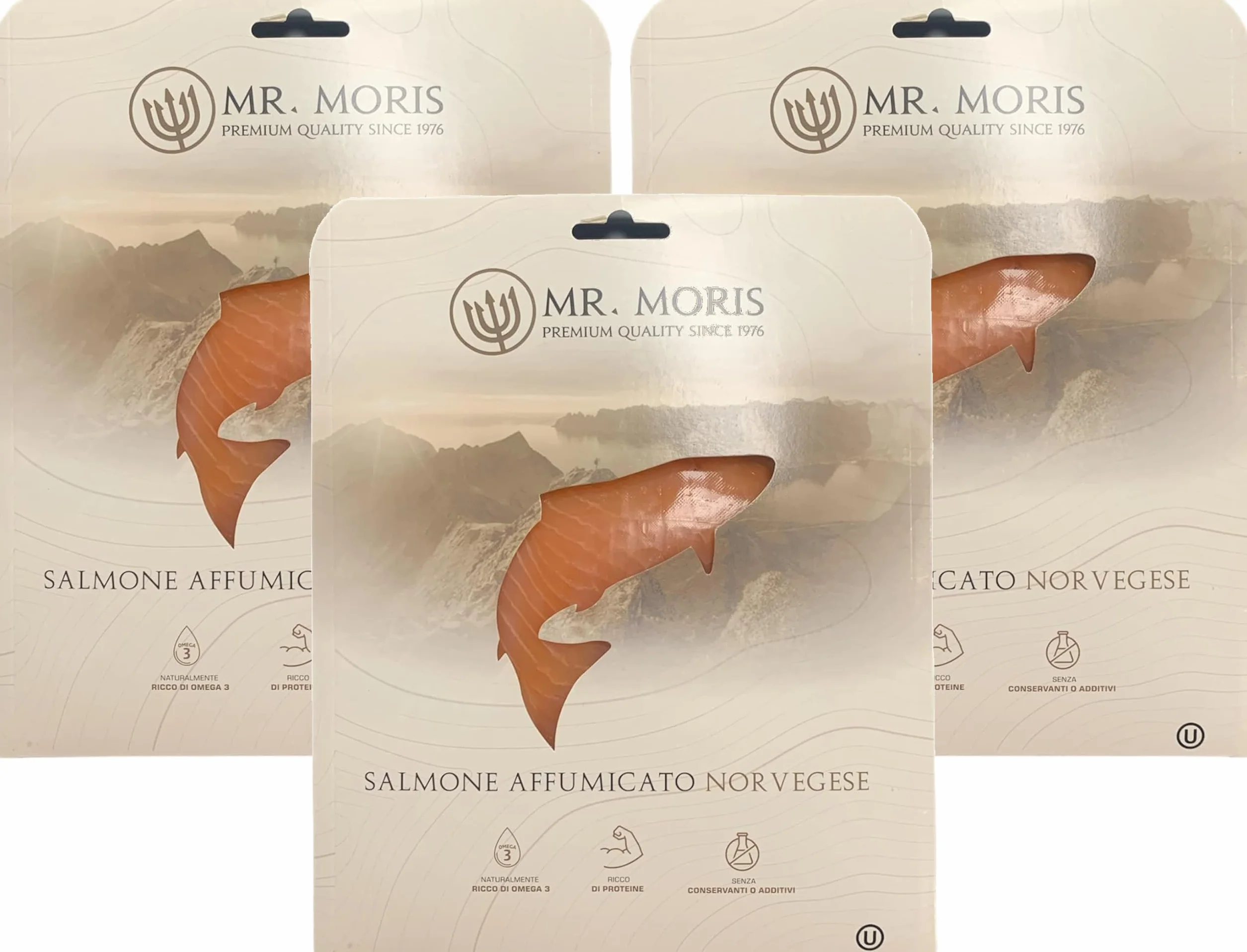 Salmone Norvegese Affumicato Premium Mr. Moris® | Kosher 200g | 3 Confezioni