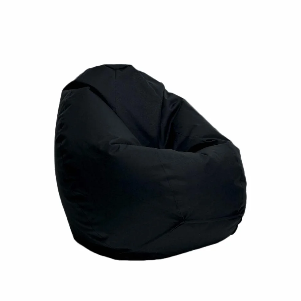 Bruni Classico rivestimento per pouf senza imbottitura, fodera intercambiabile (L, nero)