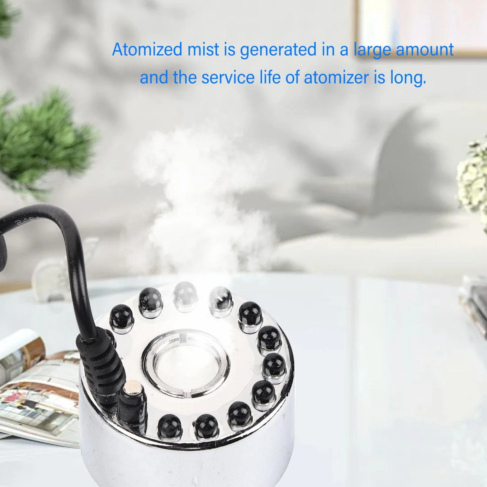 Mist Maker Modifica Atomizzatore per Laghetto con Fontana ad Ultrasuoni 12 LED 24V
