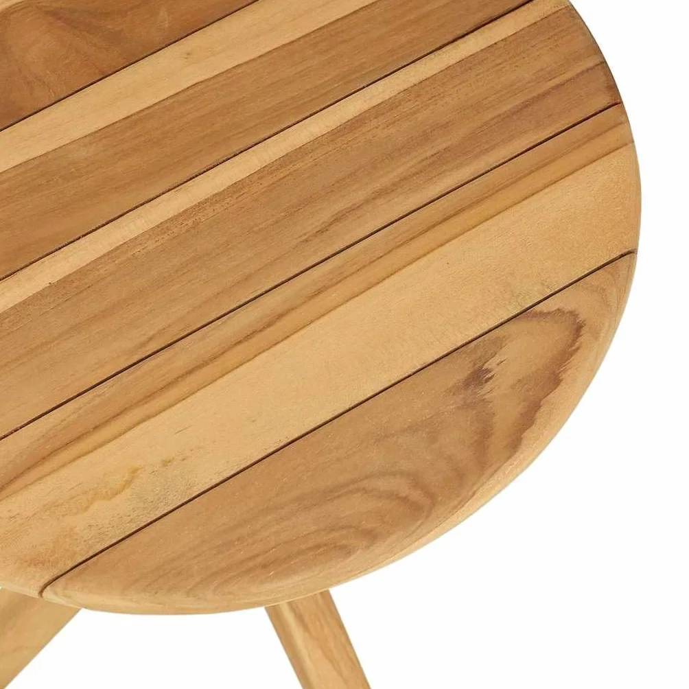 vidaXL Tavolo Laterale Marrone 40 x 40 x 41 cm Legno di Teak Solido, Tavolo da Giardino e terrazza, Moderno, Legno Teak, Resistente alle intemperie, Decorazione Minimal per Il Patio